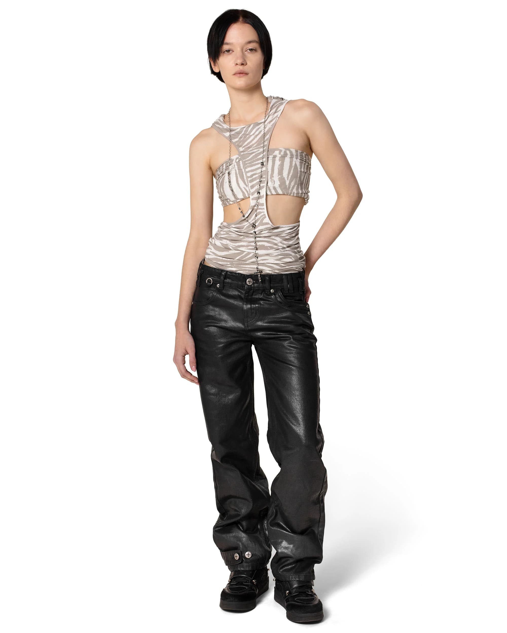 Coated Slim Low-Waist Denim 10