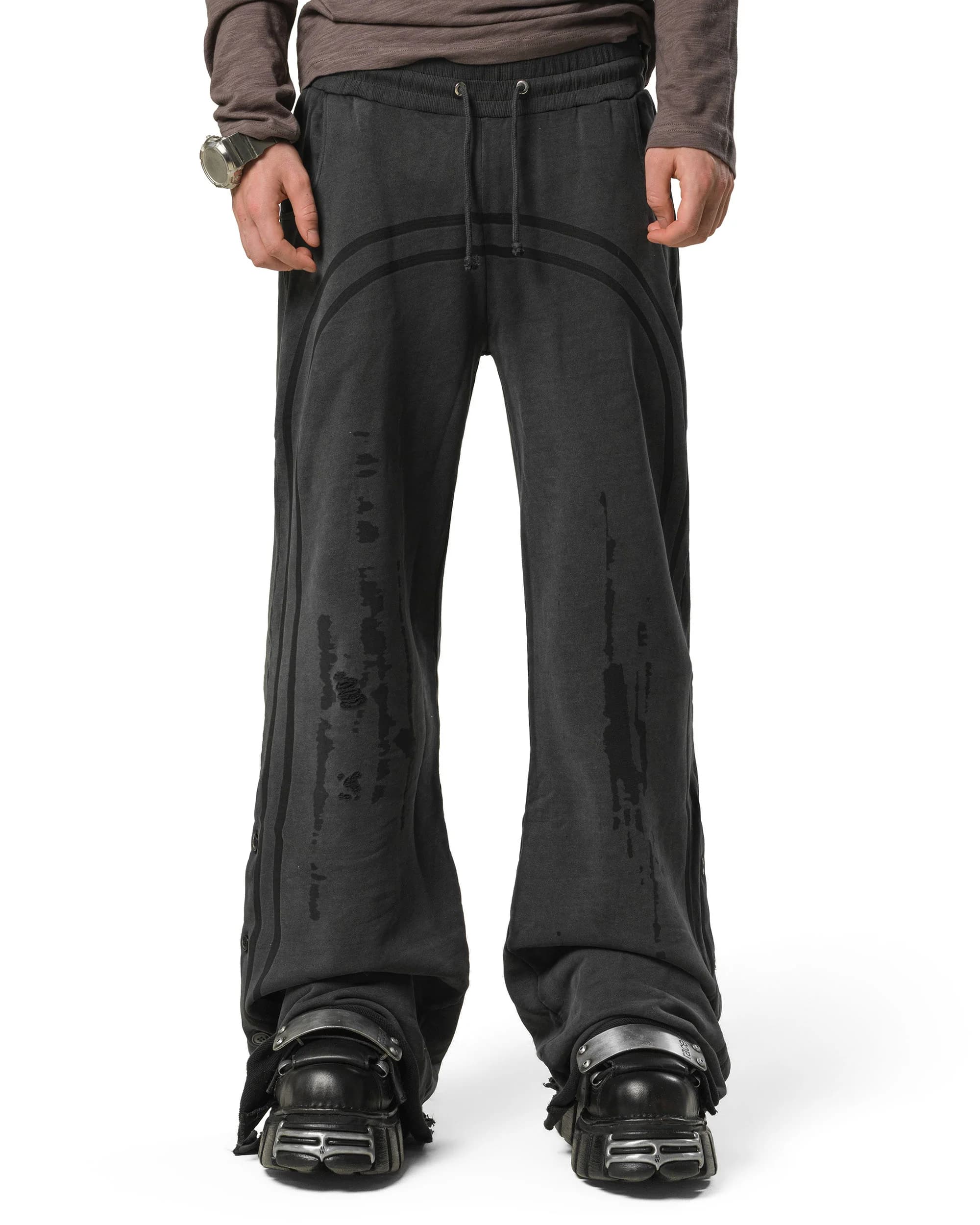 Dark Faded Track Sweatpants 3