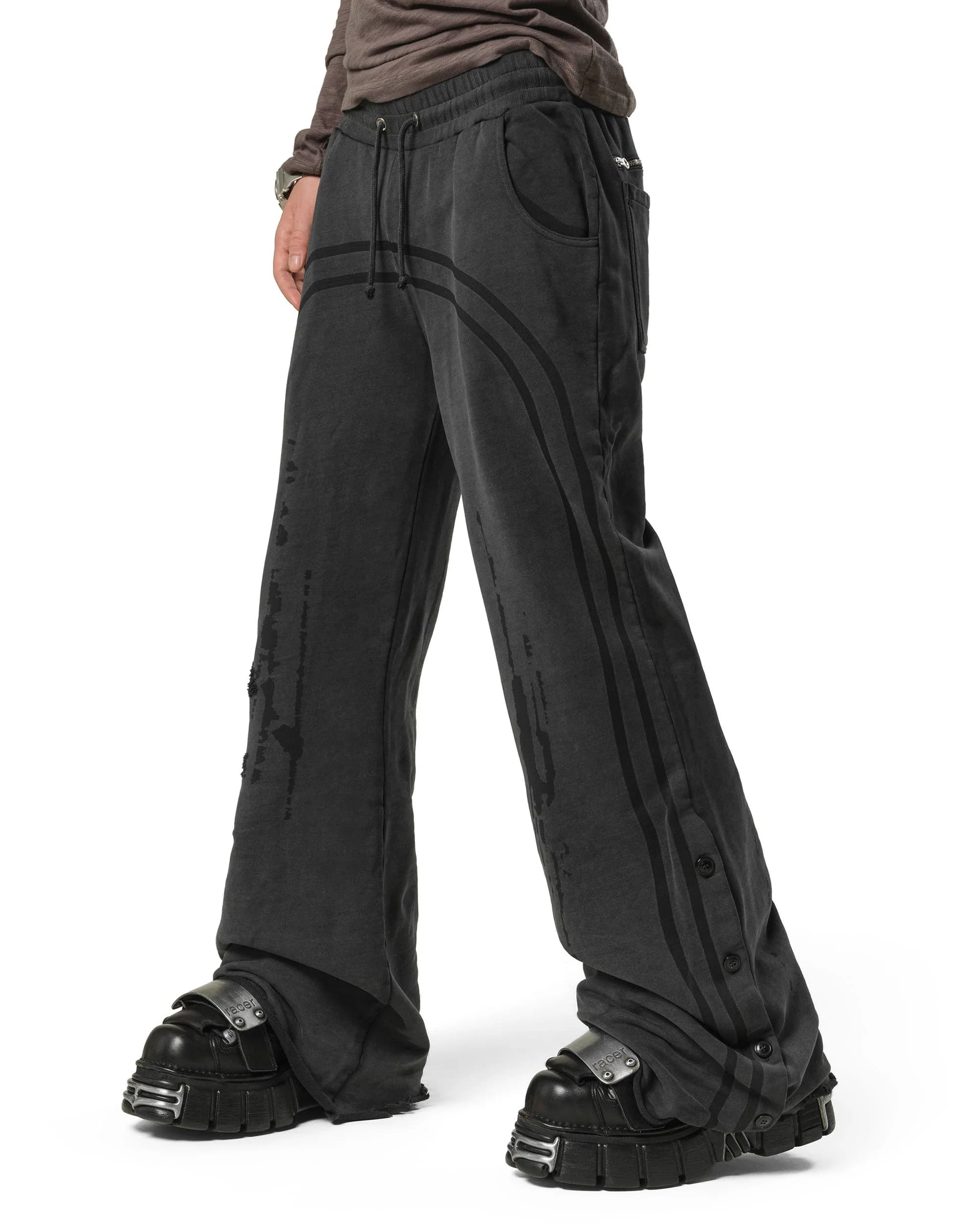 Dark Faded Track Sweatpants 5
