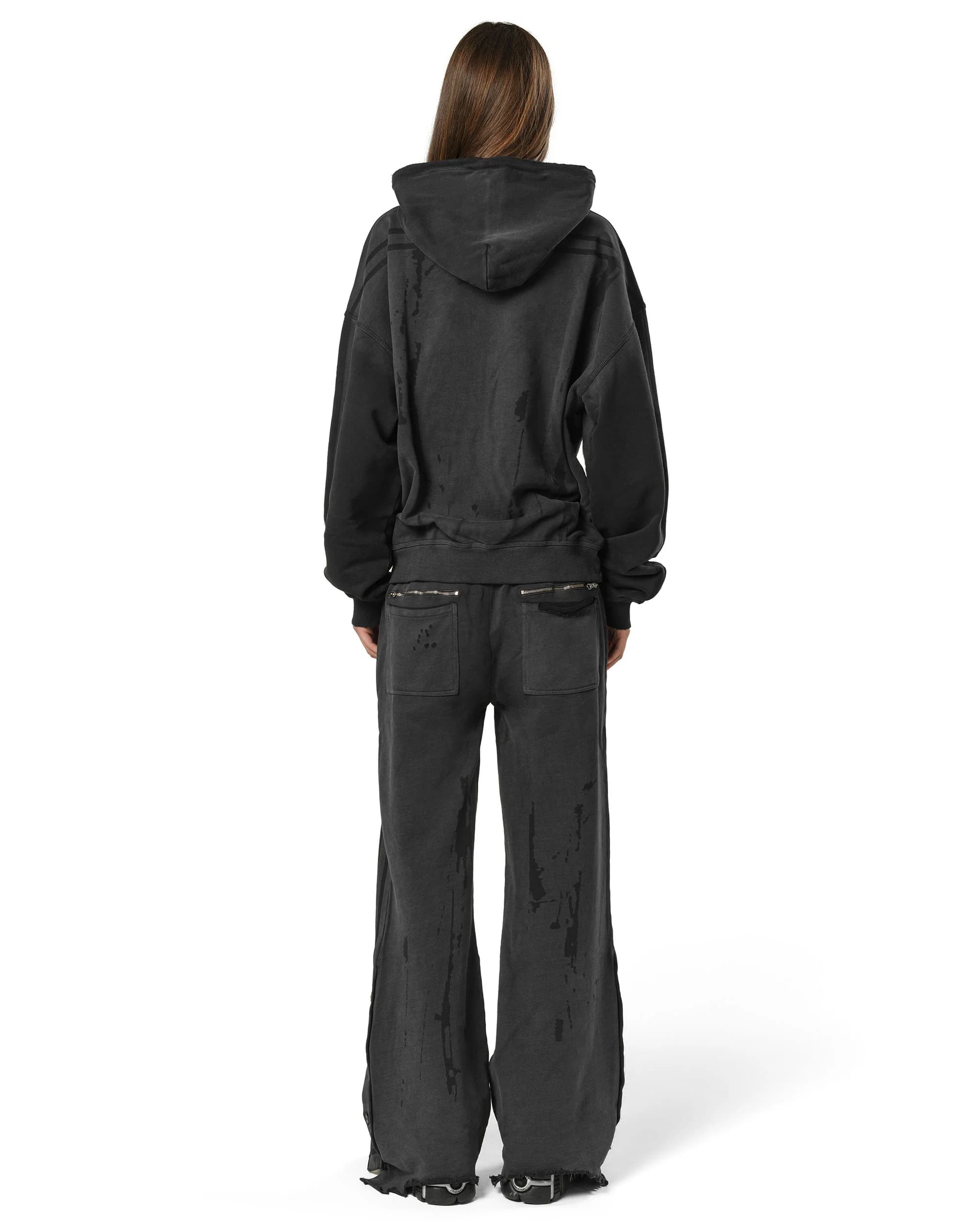 Dark Faded Track Sweatpants 7