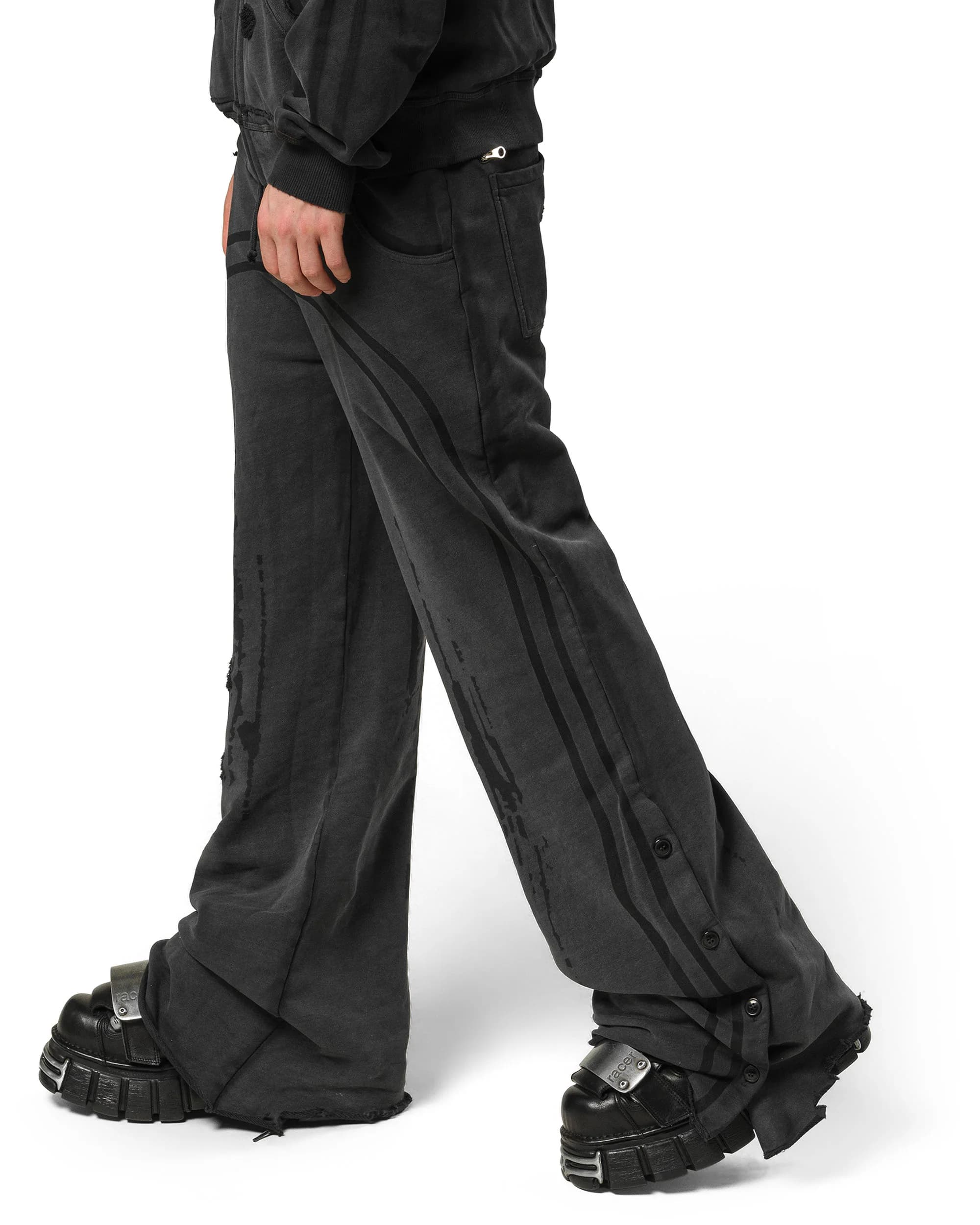 Dark Faded Track Sweatpants 9
