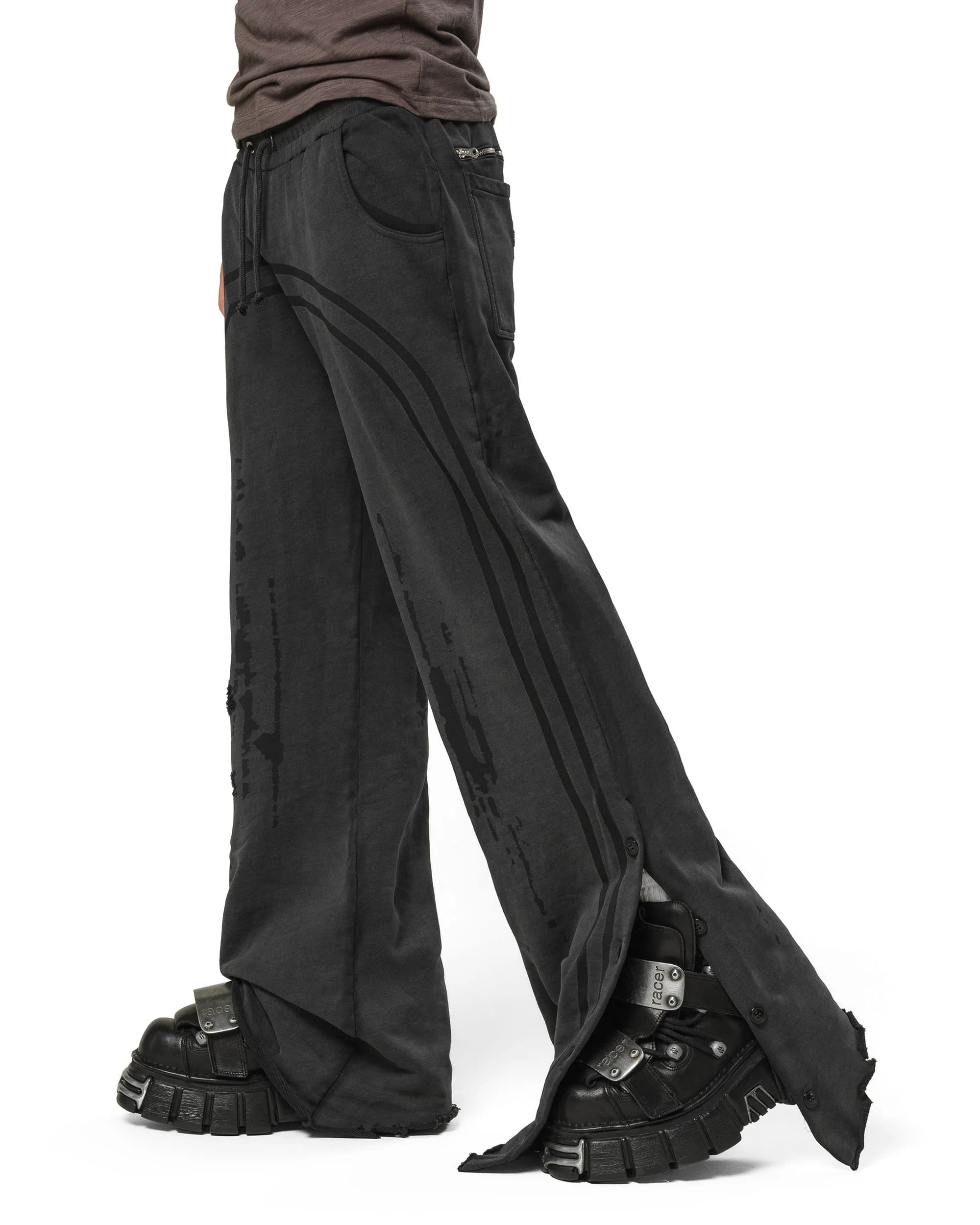 Dark Faded Track Sweatpants 11