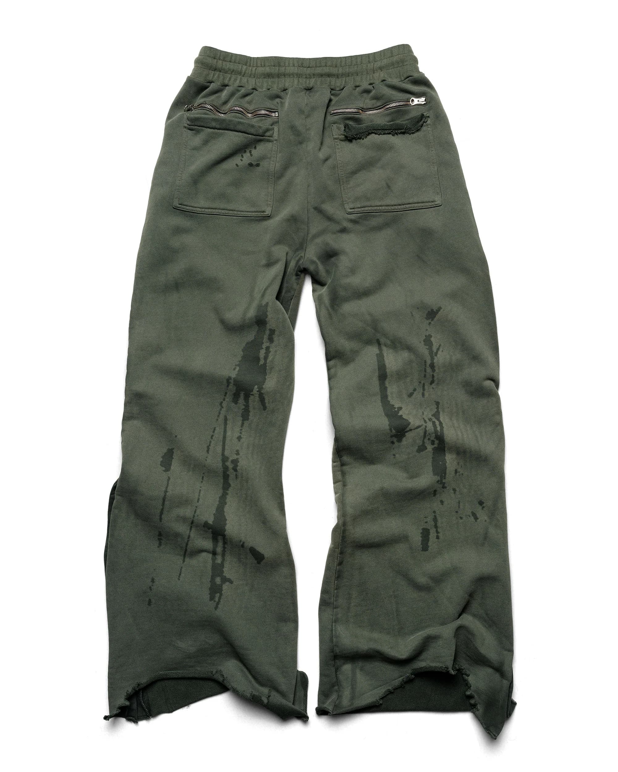 Green Faded Track Sweatpants 4