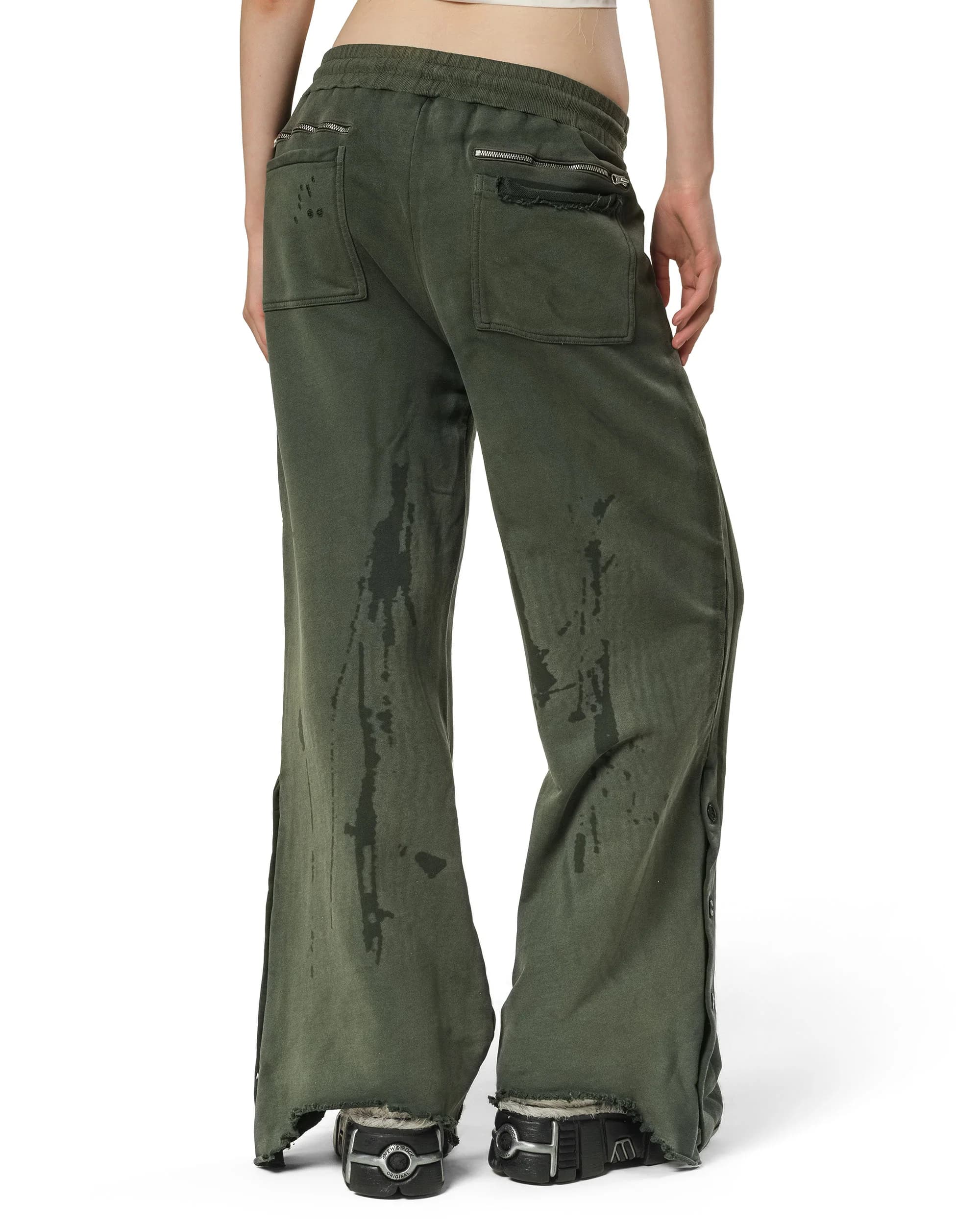 Green Faded Track Sweatpants 6