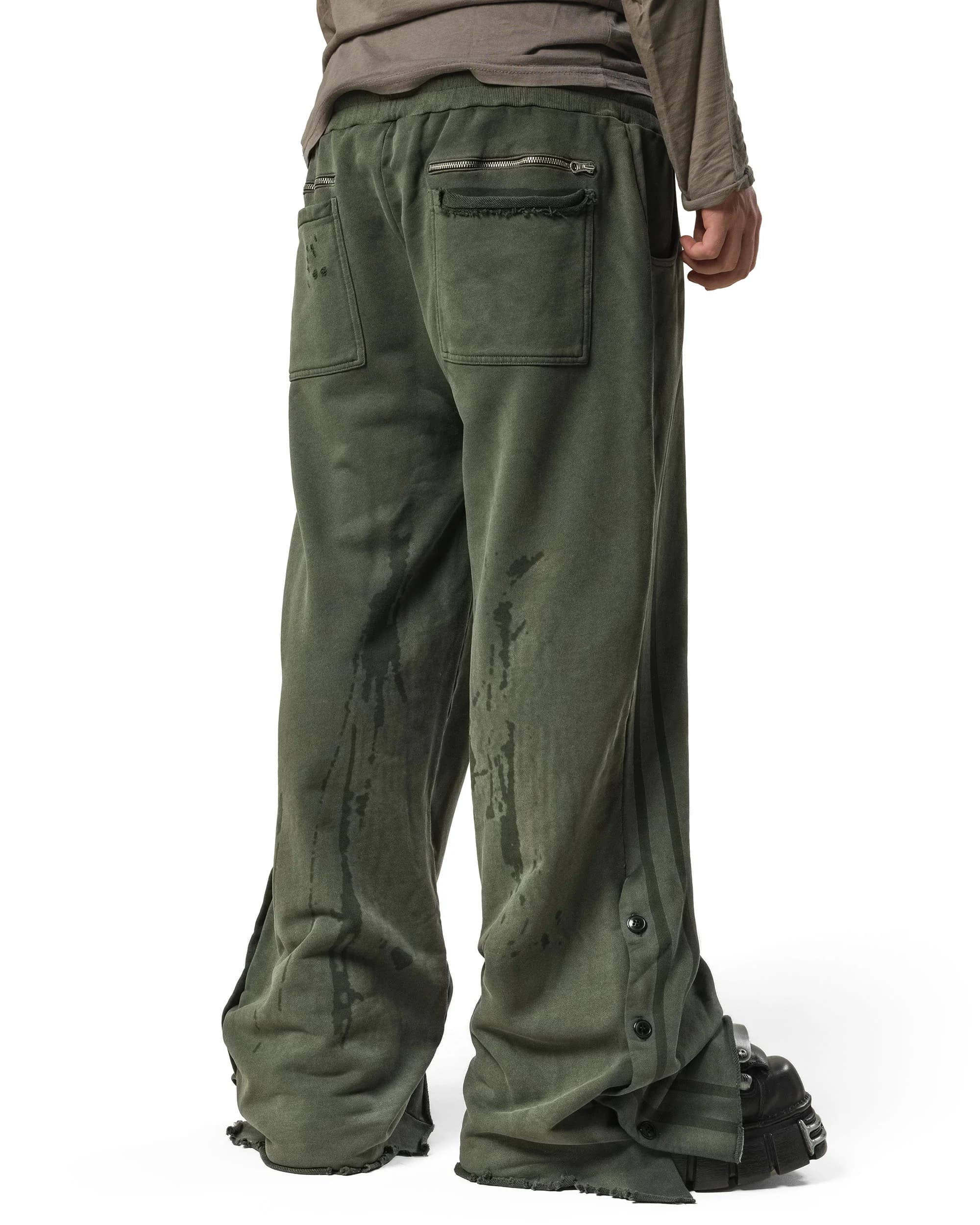 Green Faded Track Sweatpants 8