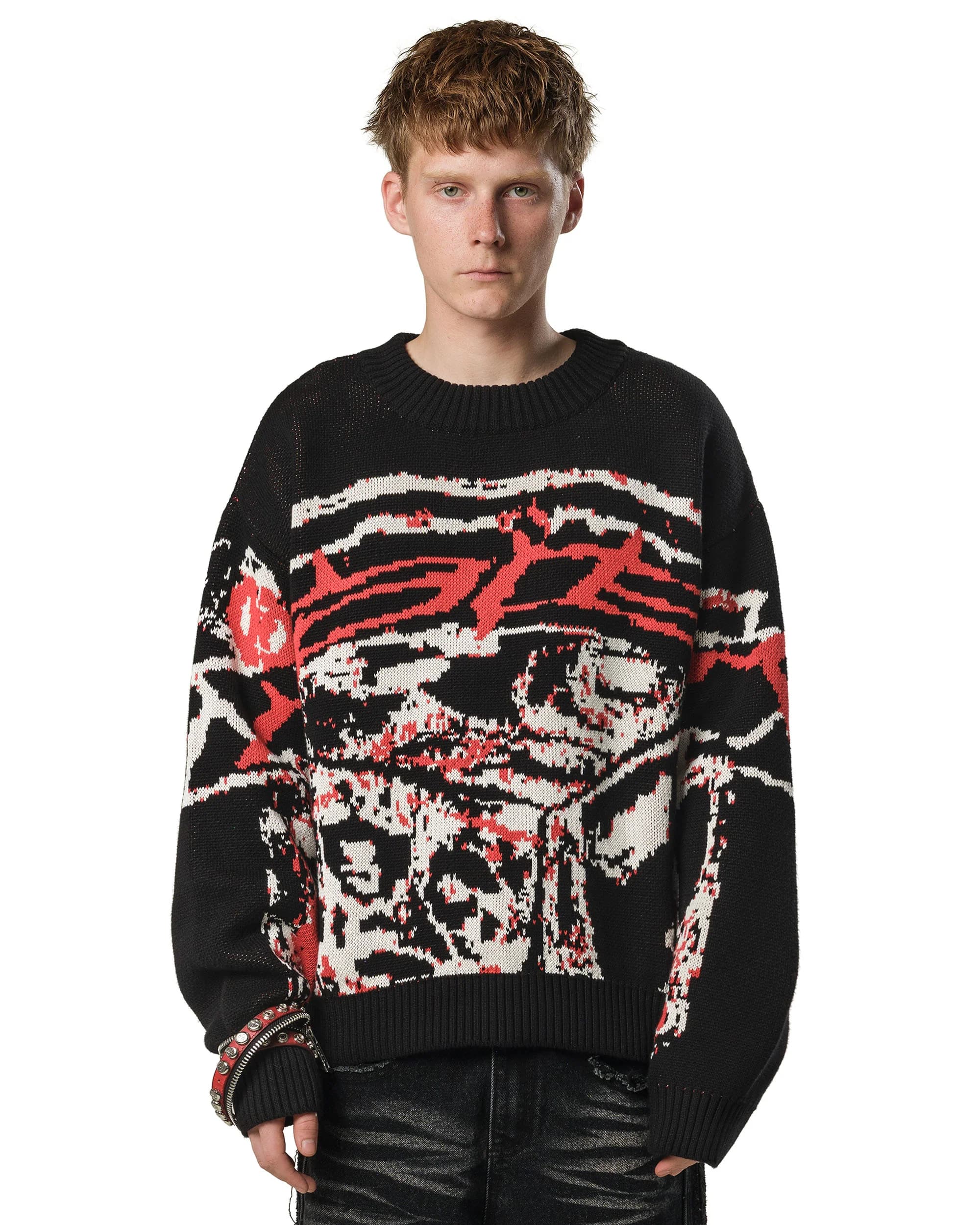RED Knit Sweater 2