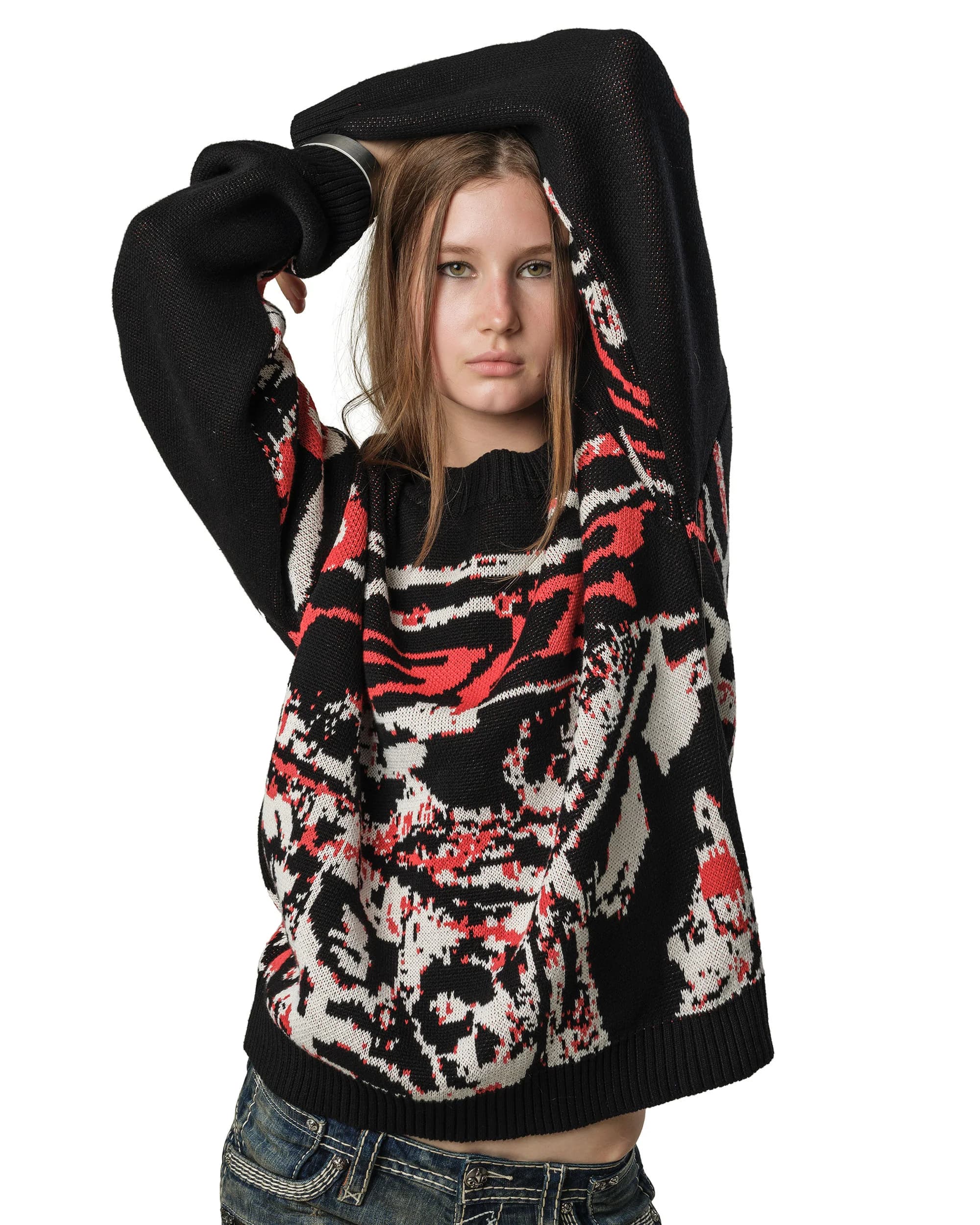 RED Knit Sweater 3