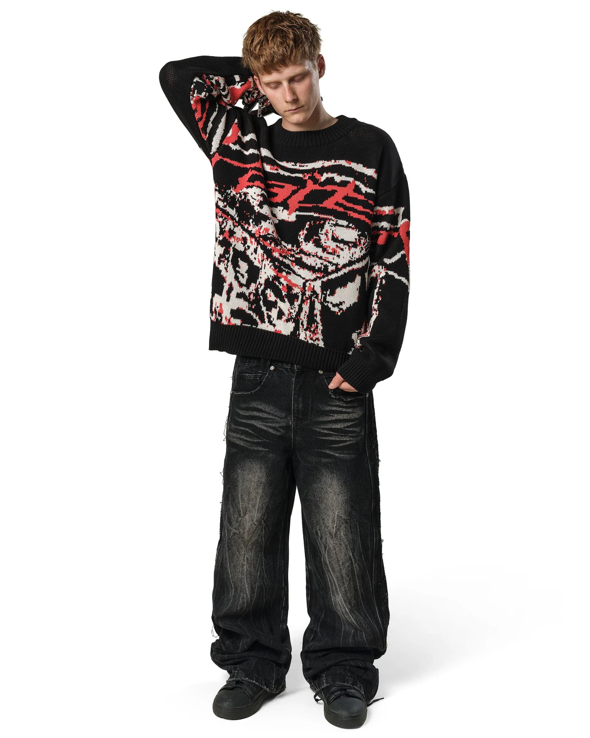 RED Knit Sweater 4