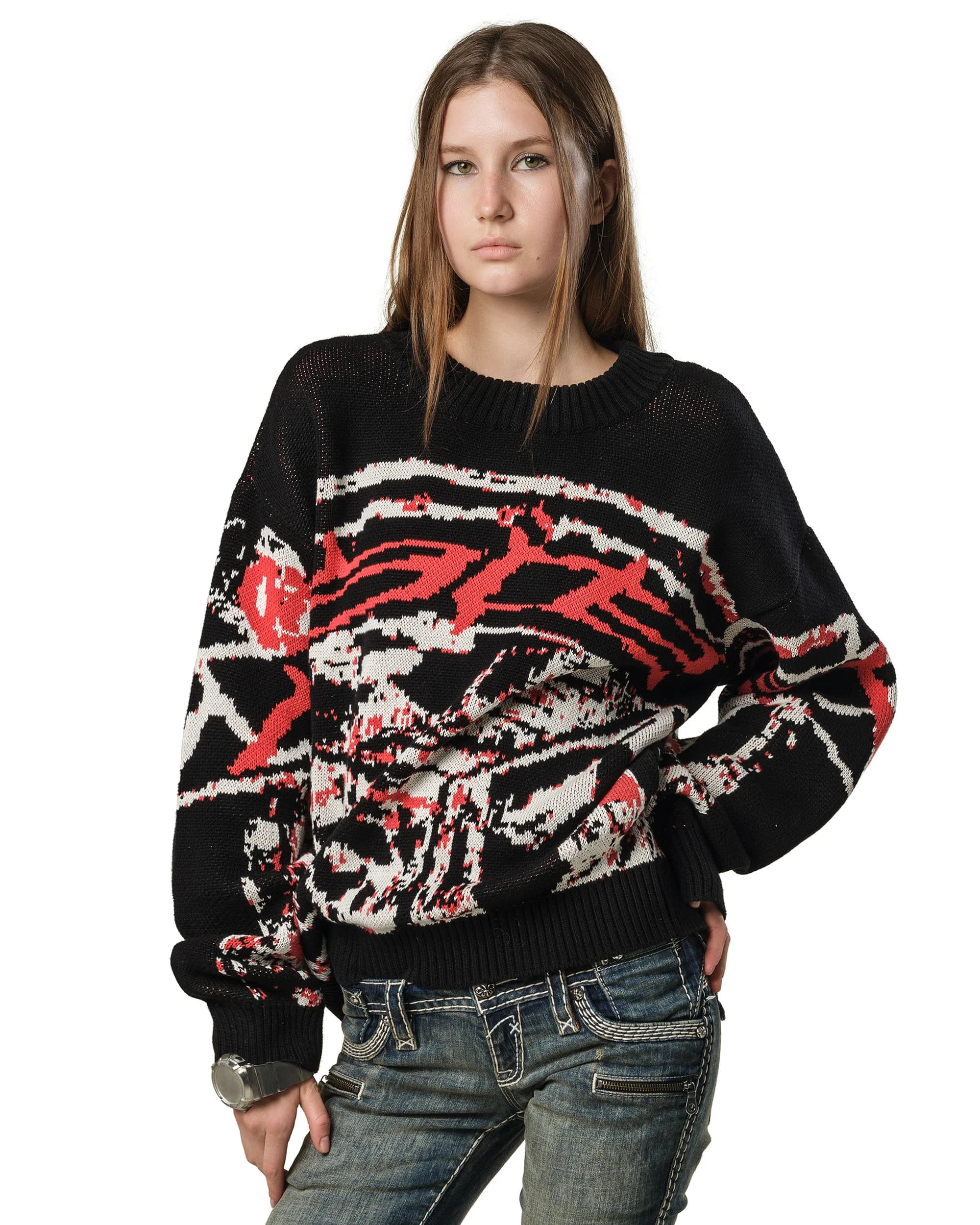 RED Knit Sweater 5
