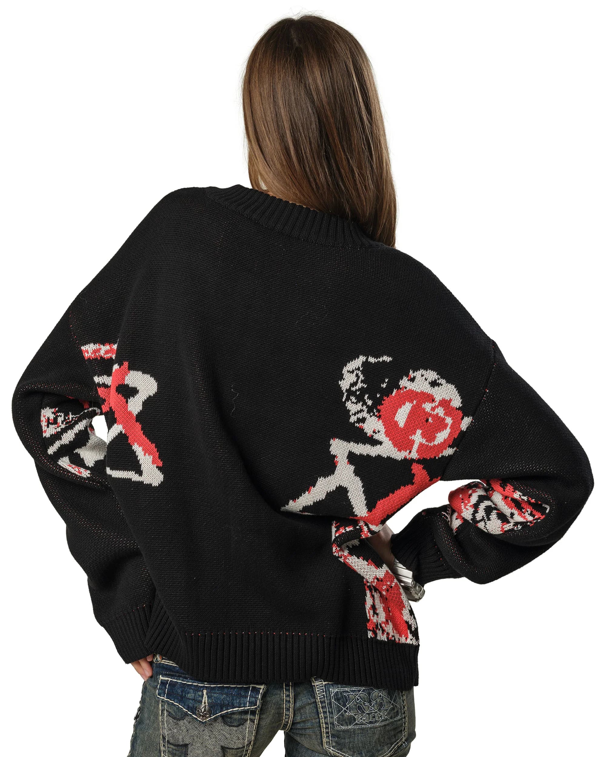 RED Knit Sweater 6