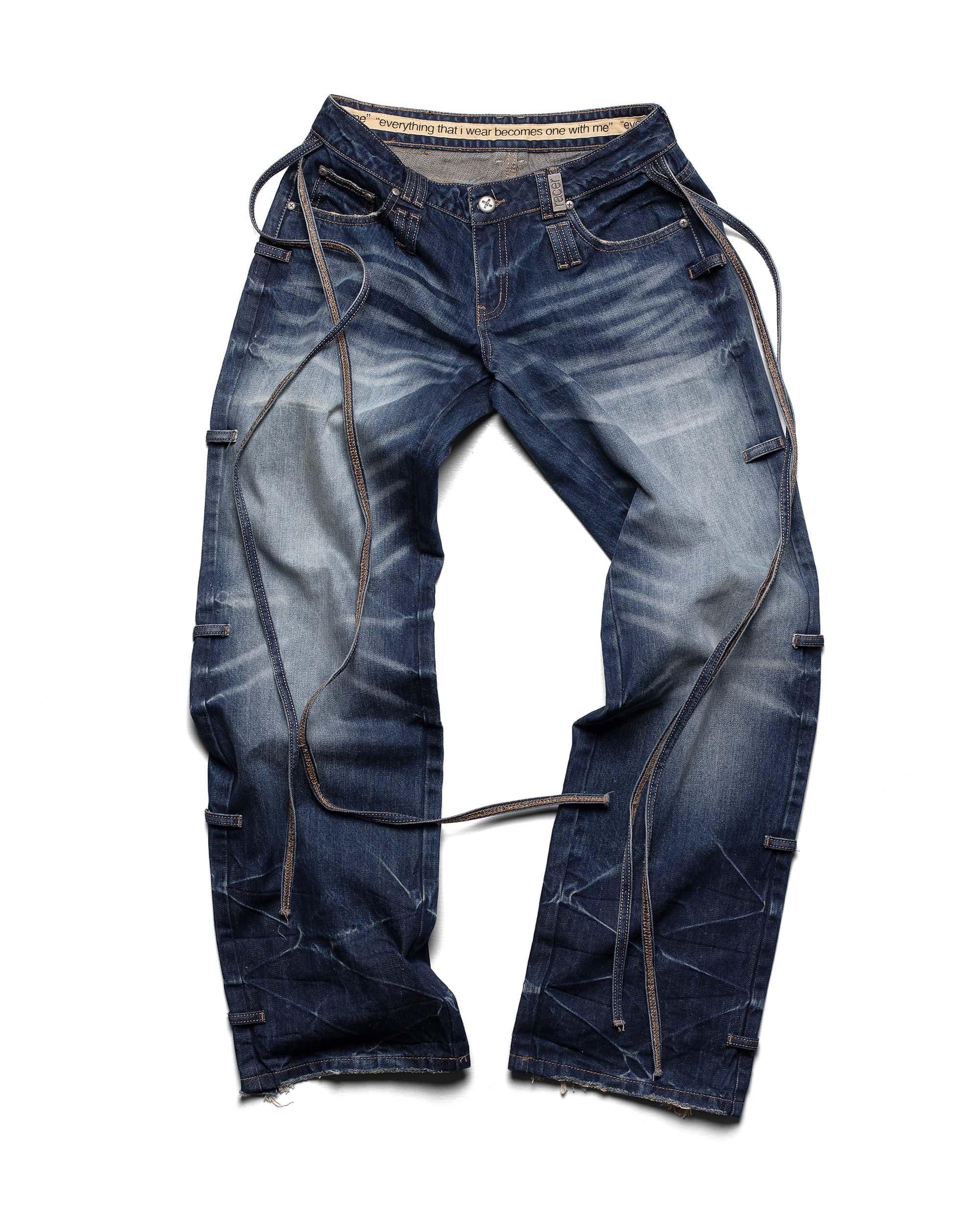 Dark Blue Transformer Track Denim 3