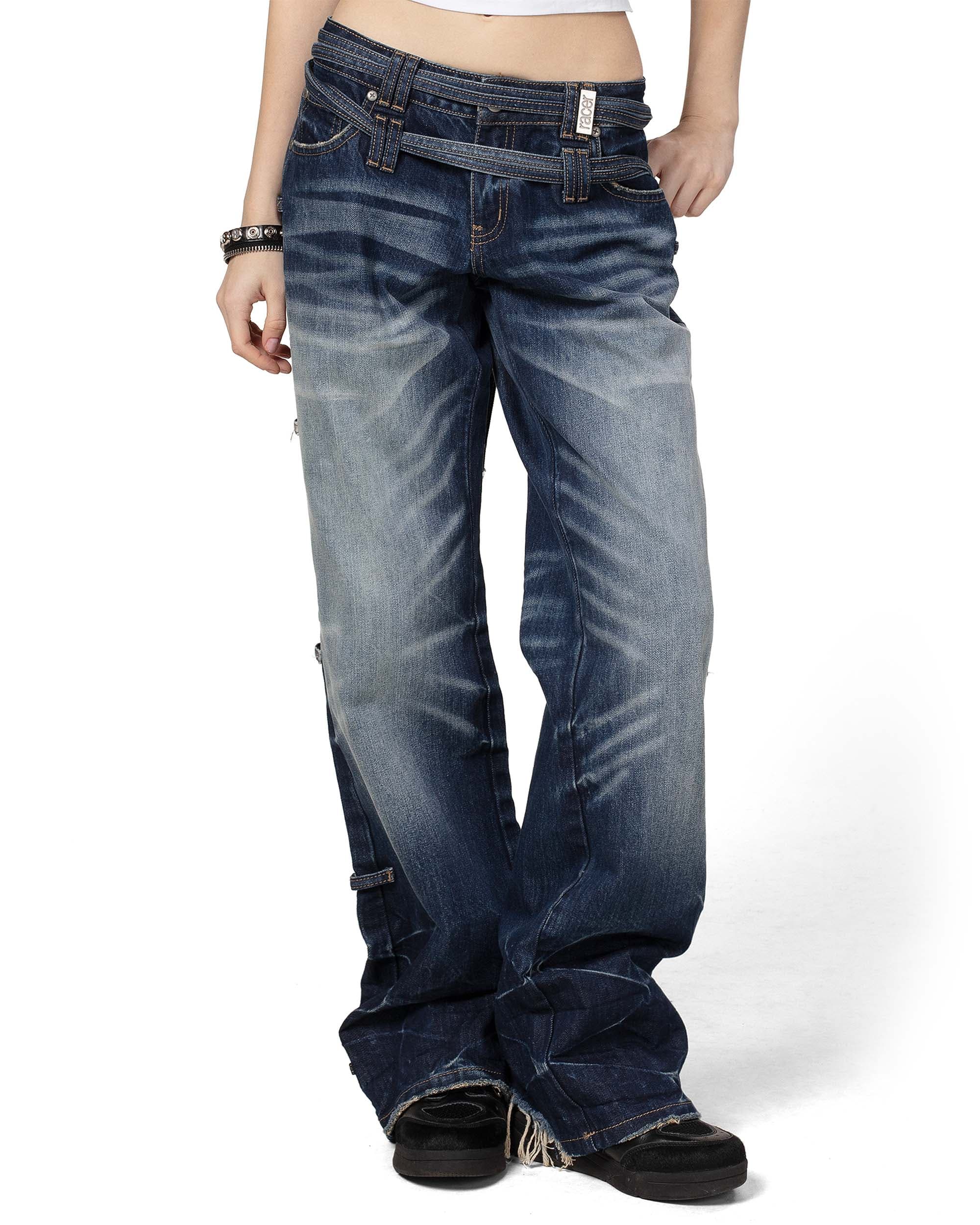 Dark Blue Transformer Track Denim 2
