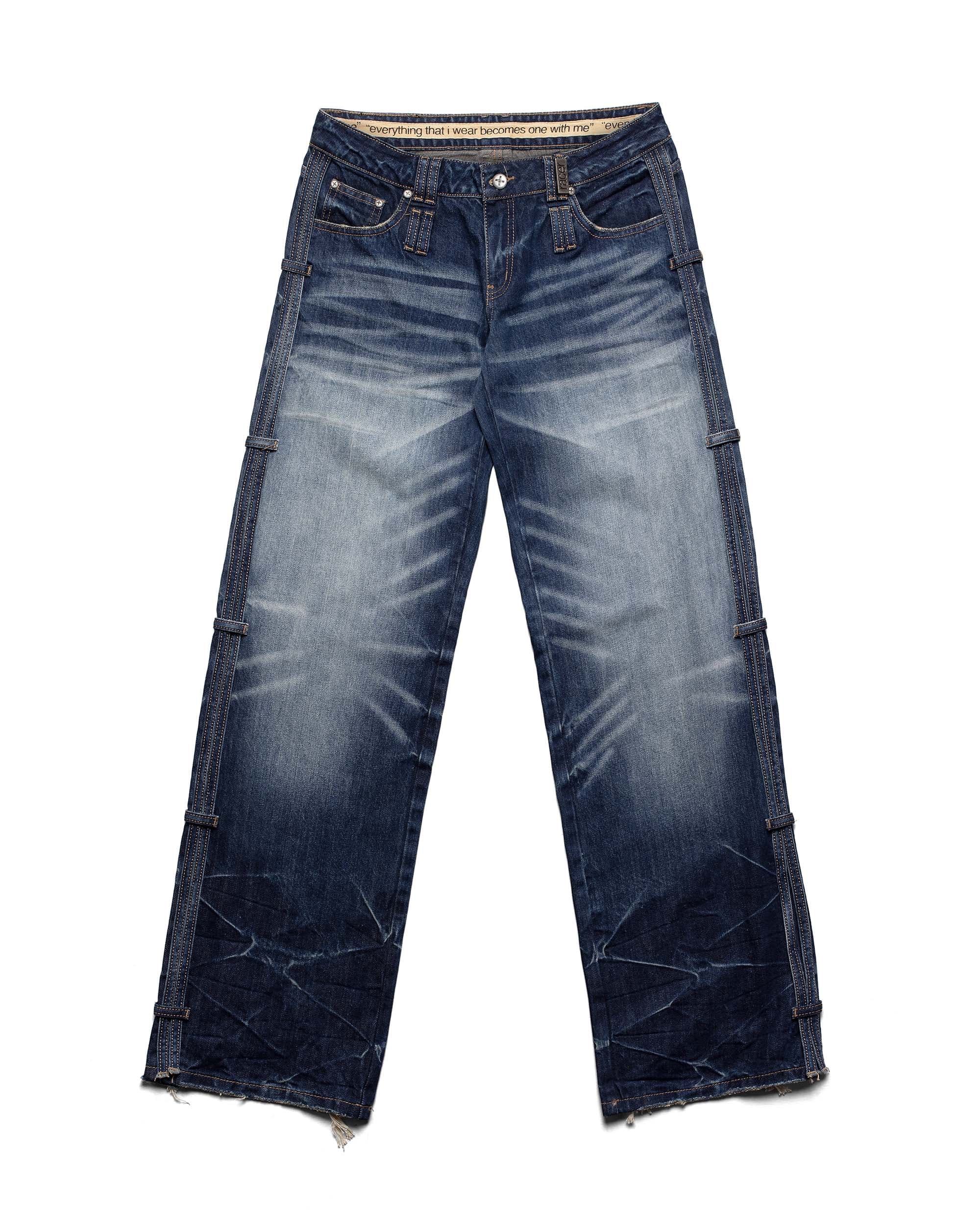 Dark Blue Transformer Track Denim 7