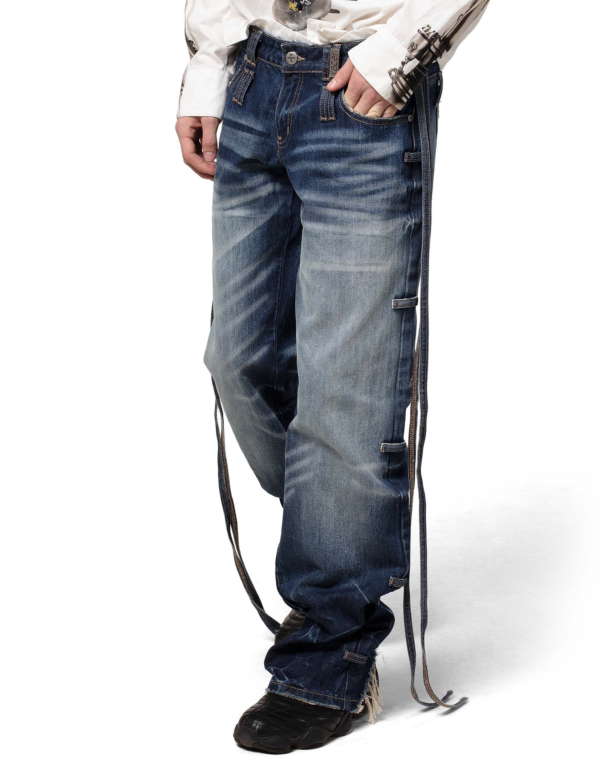Dark Blue Transformer Track Denim 9