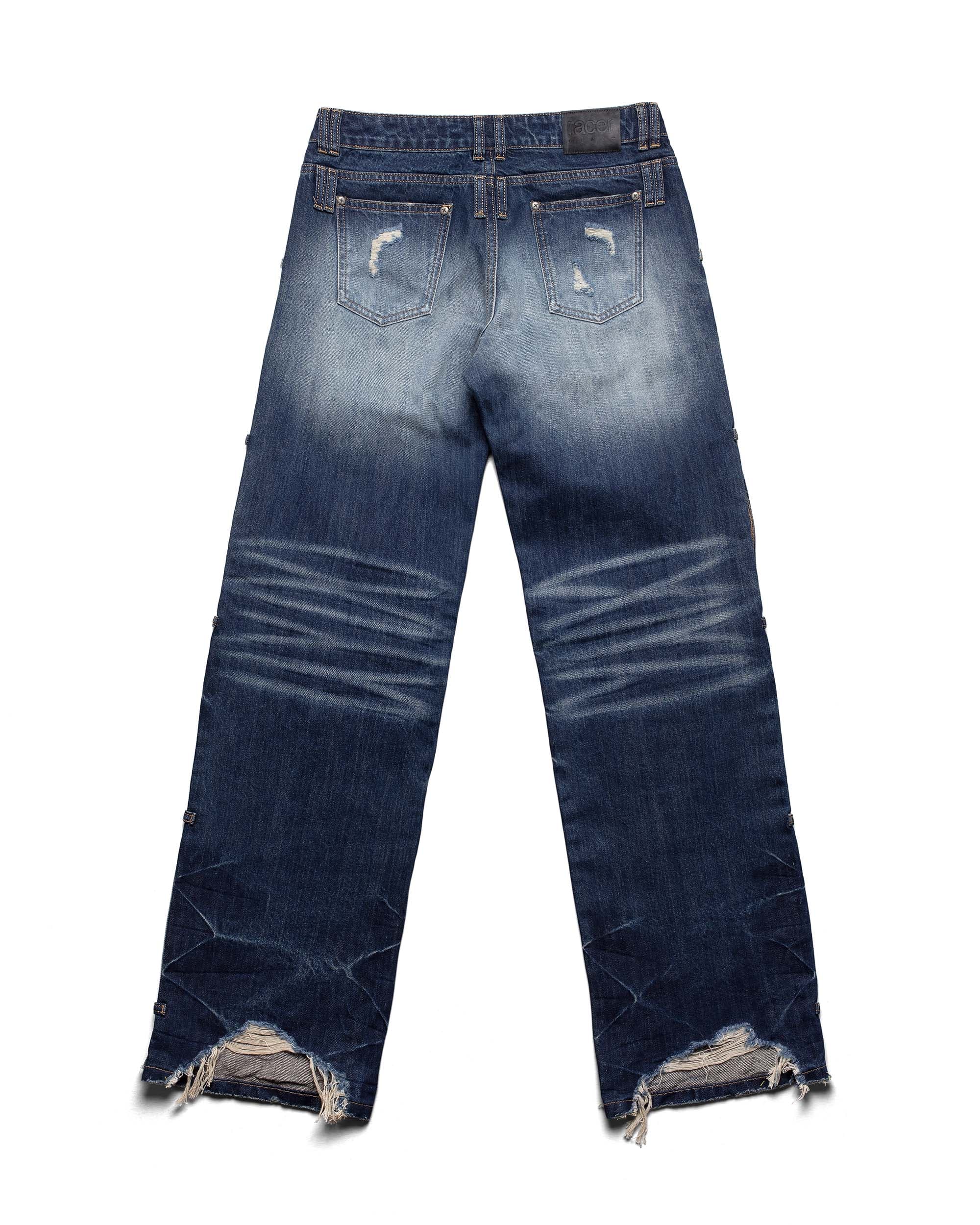 Dark Blue Transformer Track Denim 8