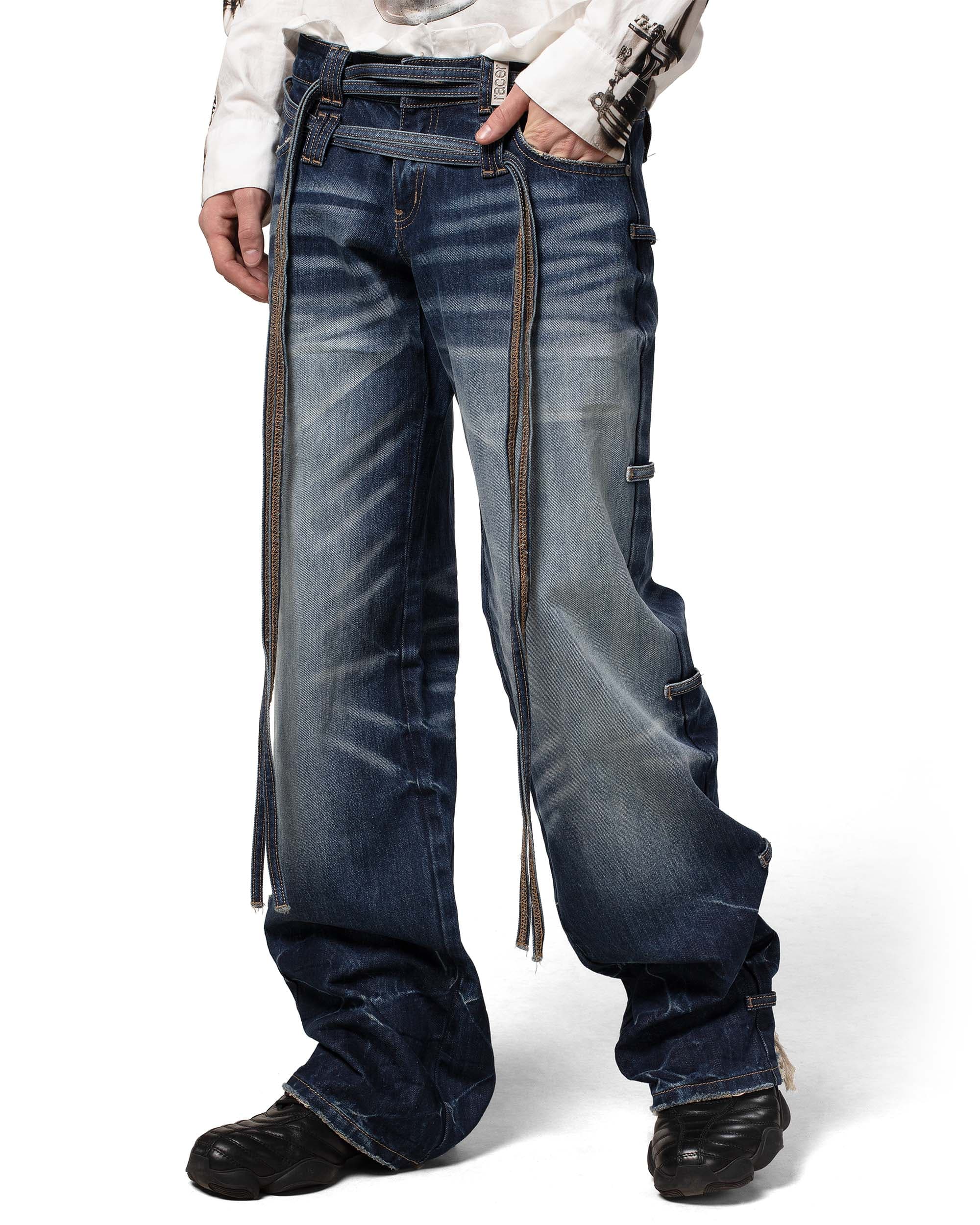 Dark Blue Transformer Track Denim 10