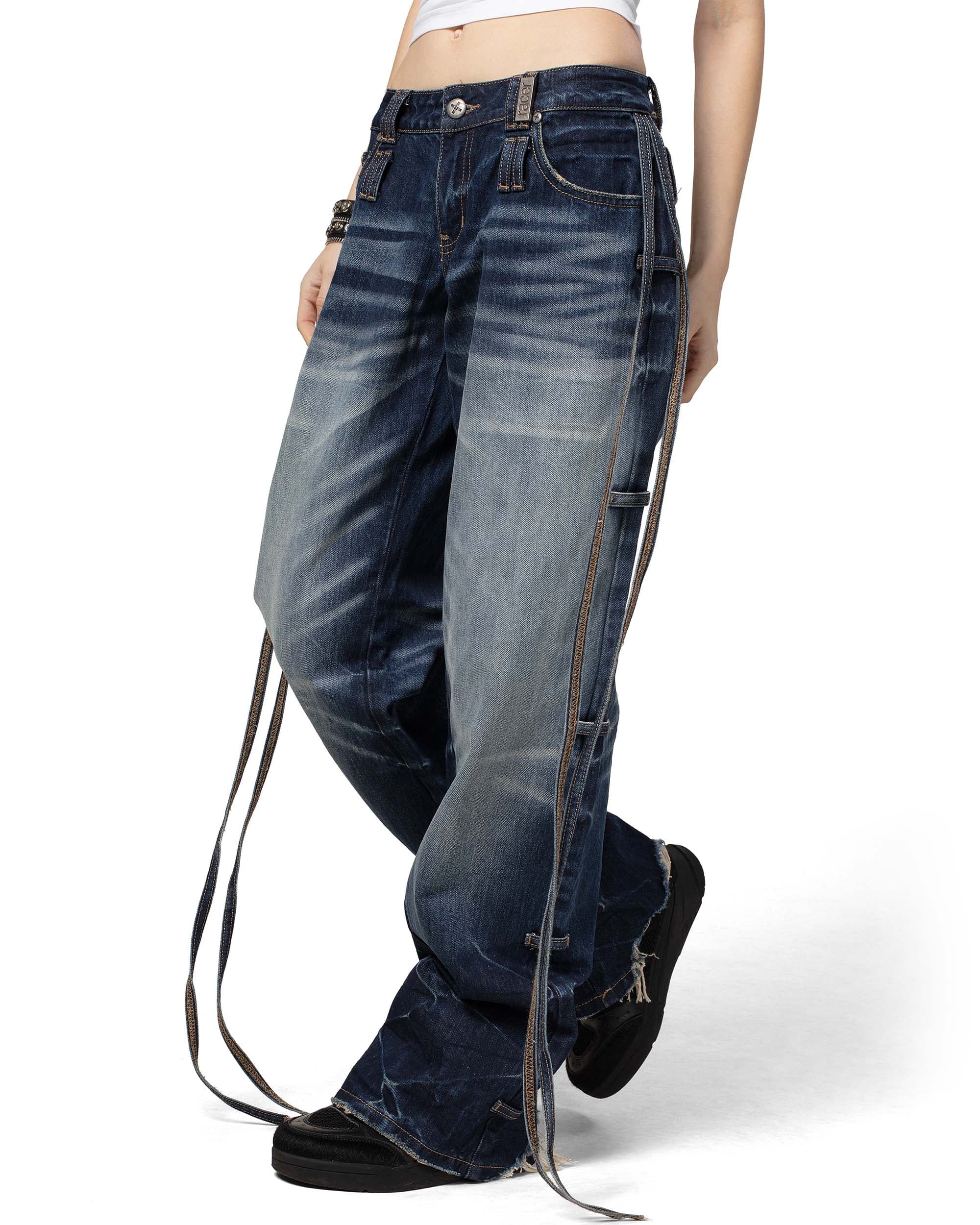 Dark Blue Transformer Track Denim 11