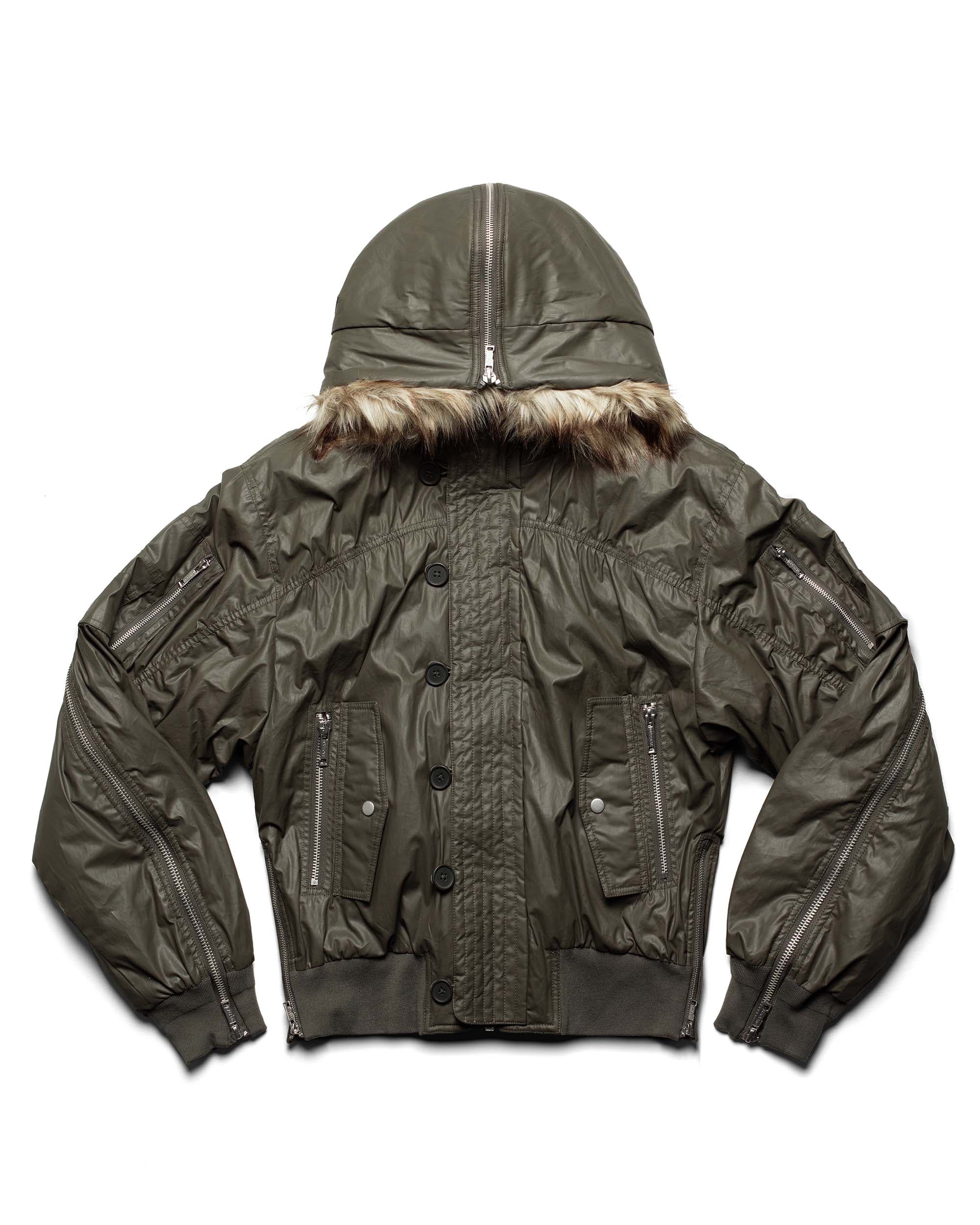 Green Waxed Aviator Bomber by Racer Worldwide®