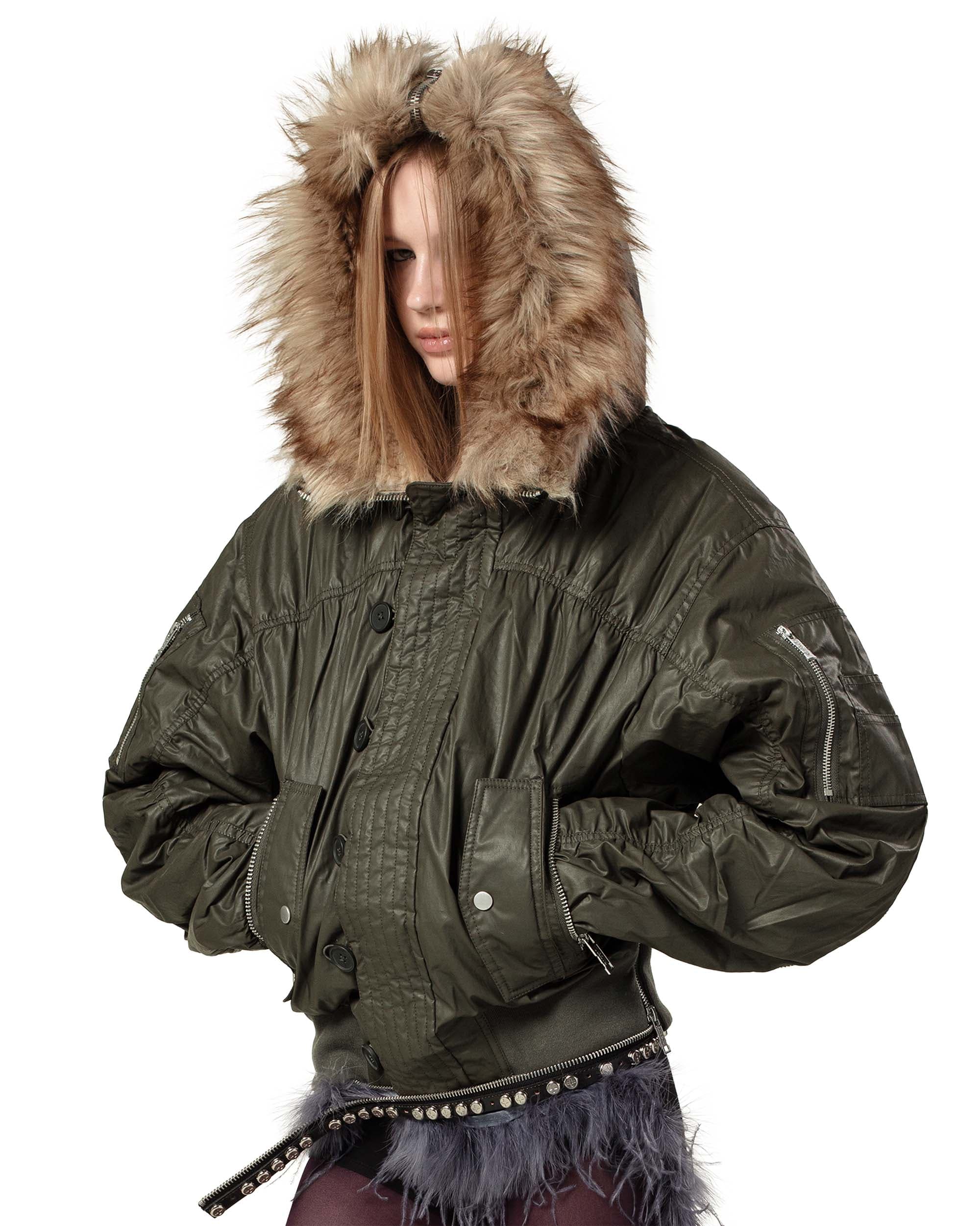 Green Waxed Aviator Bomber 2