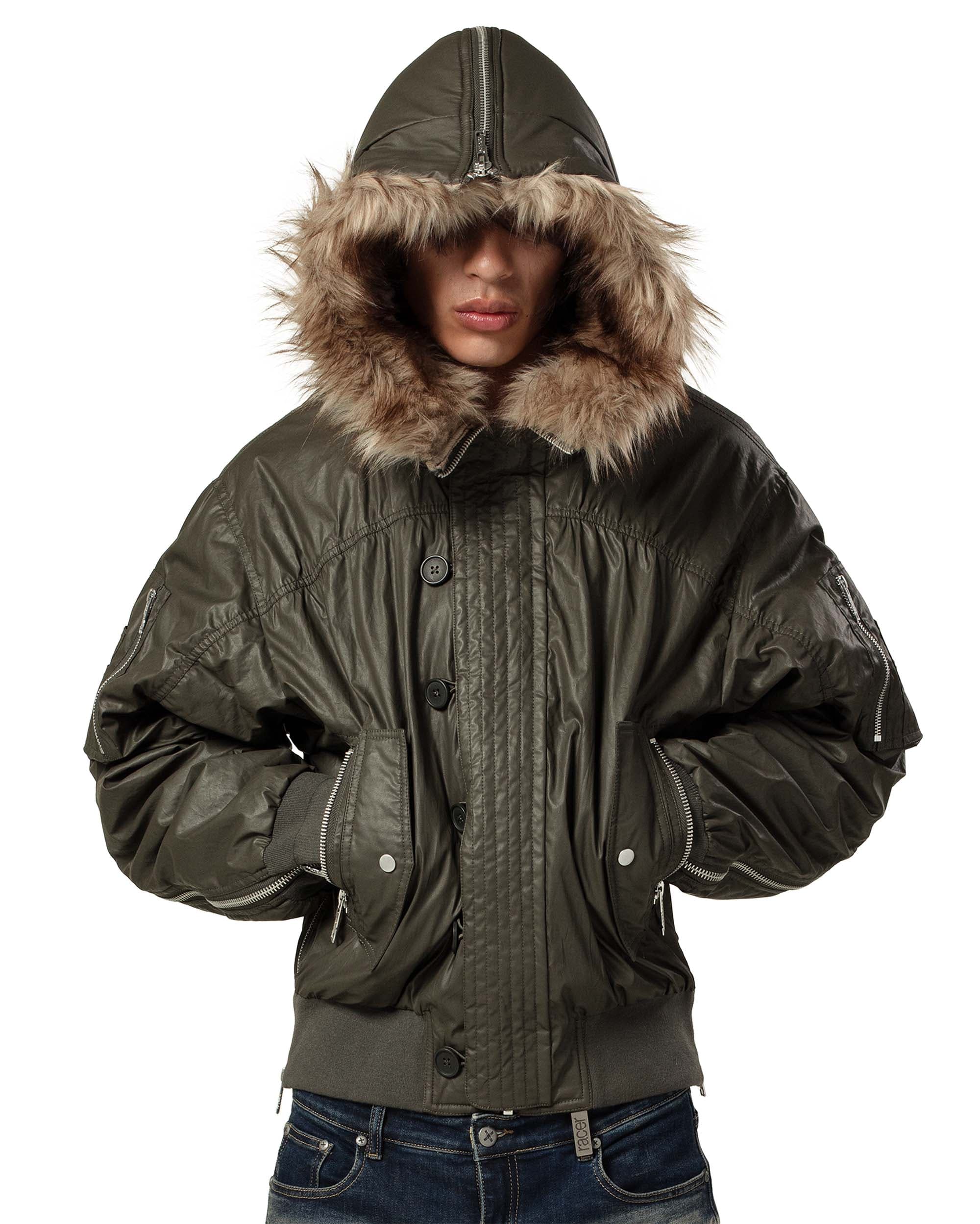 Green Waxed Aviator Bomber 5
