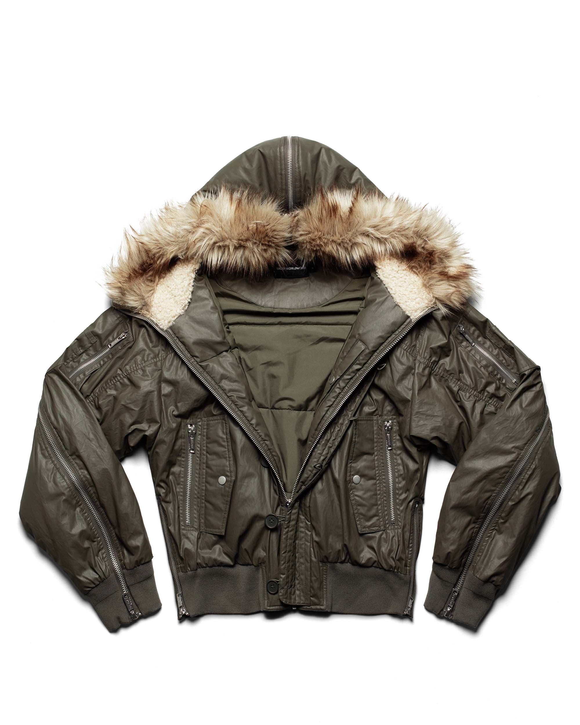Green Waxed Aviator Bomber 8
