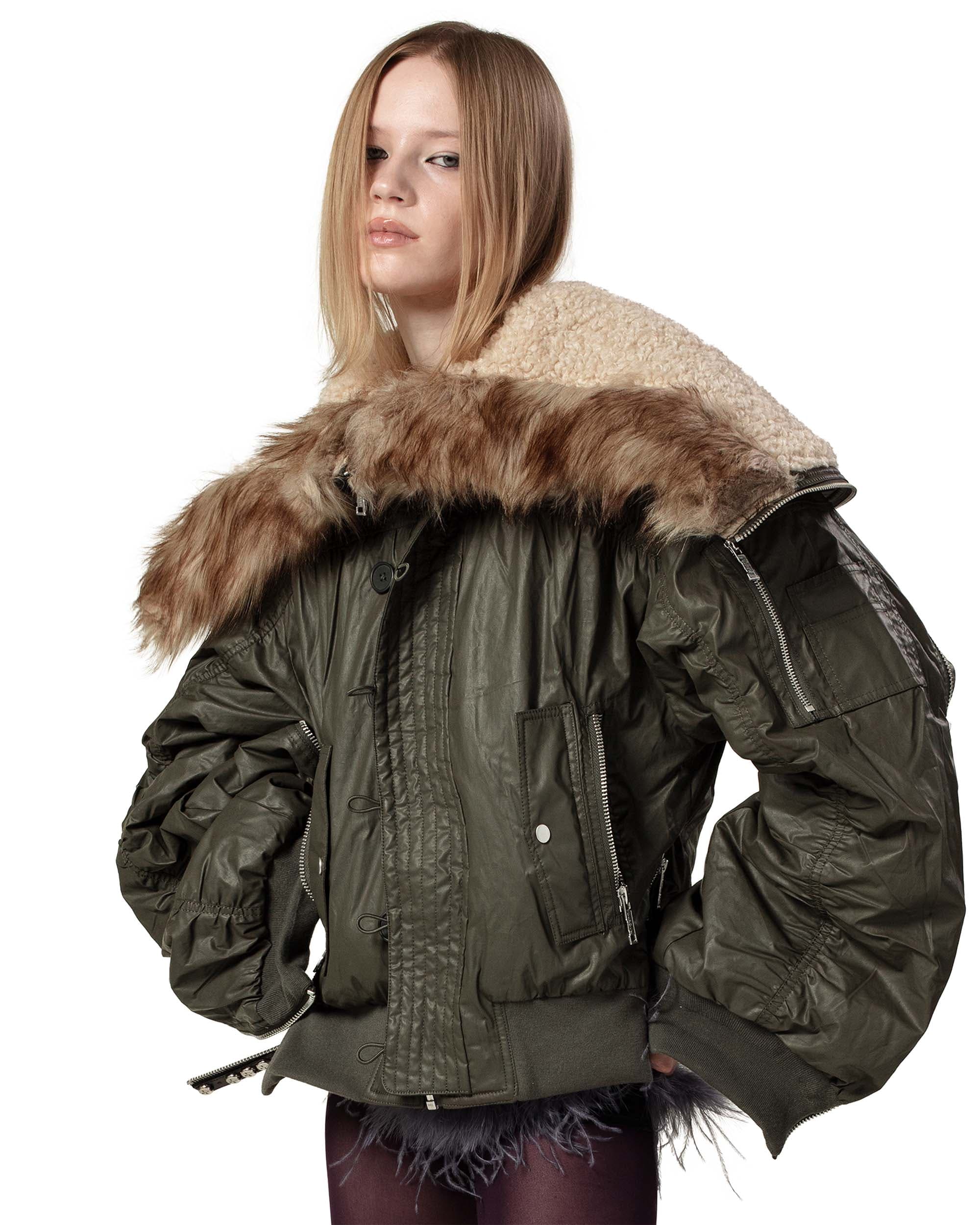 Green Waxed Aviator Bomber 9