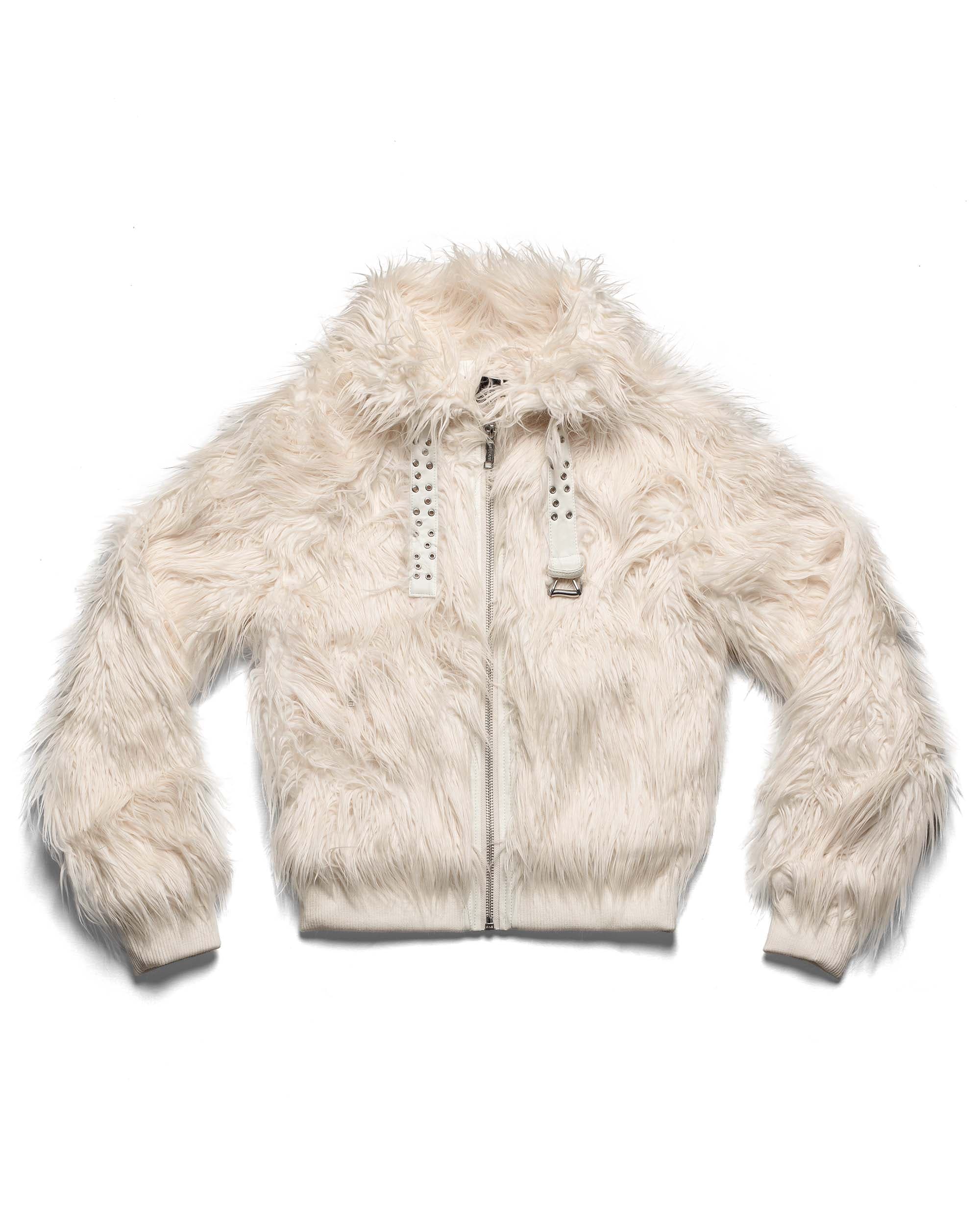 Tundra White Fur Bomber 2
