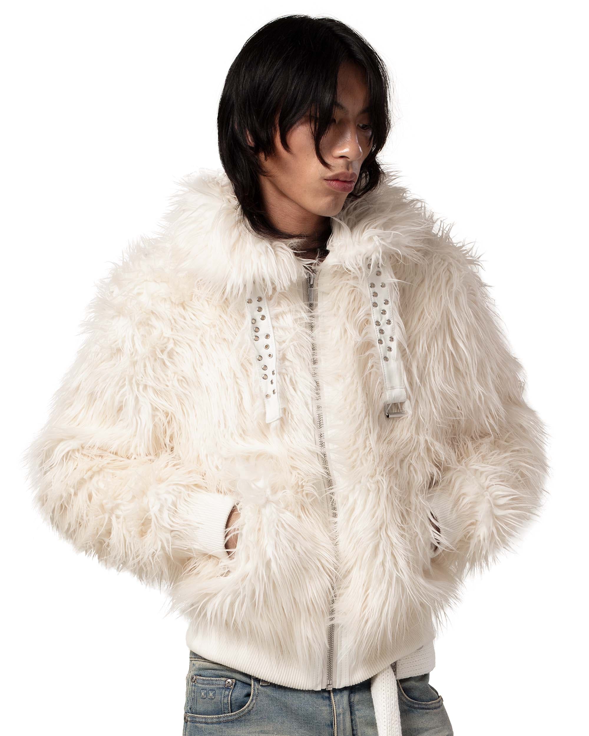 Tundra White Fur Bomber 4