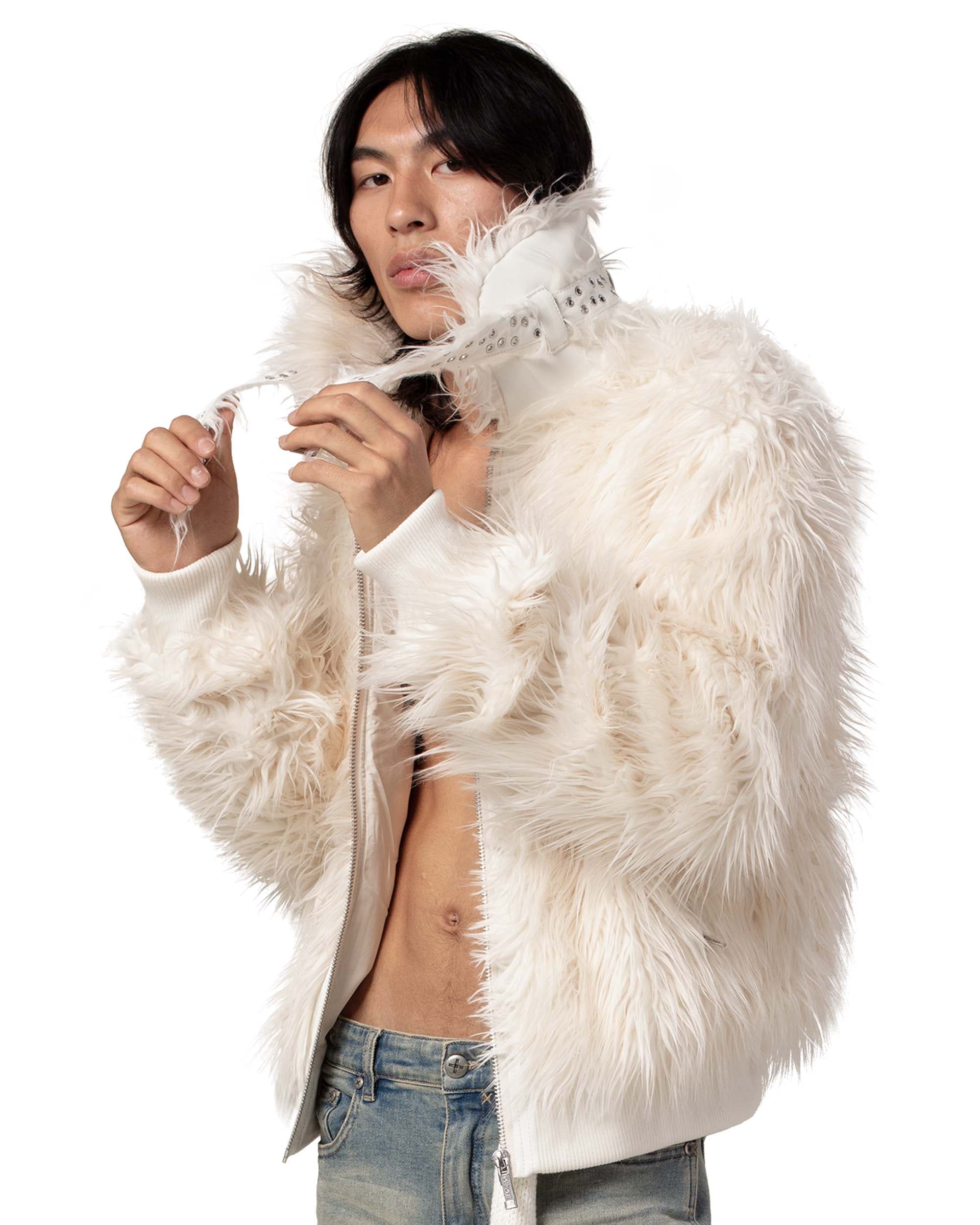 Tundra White Fur Bomber 9