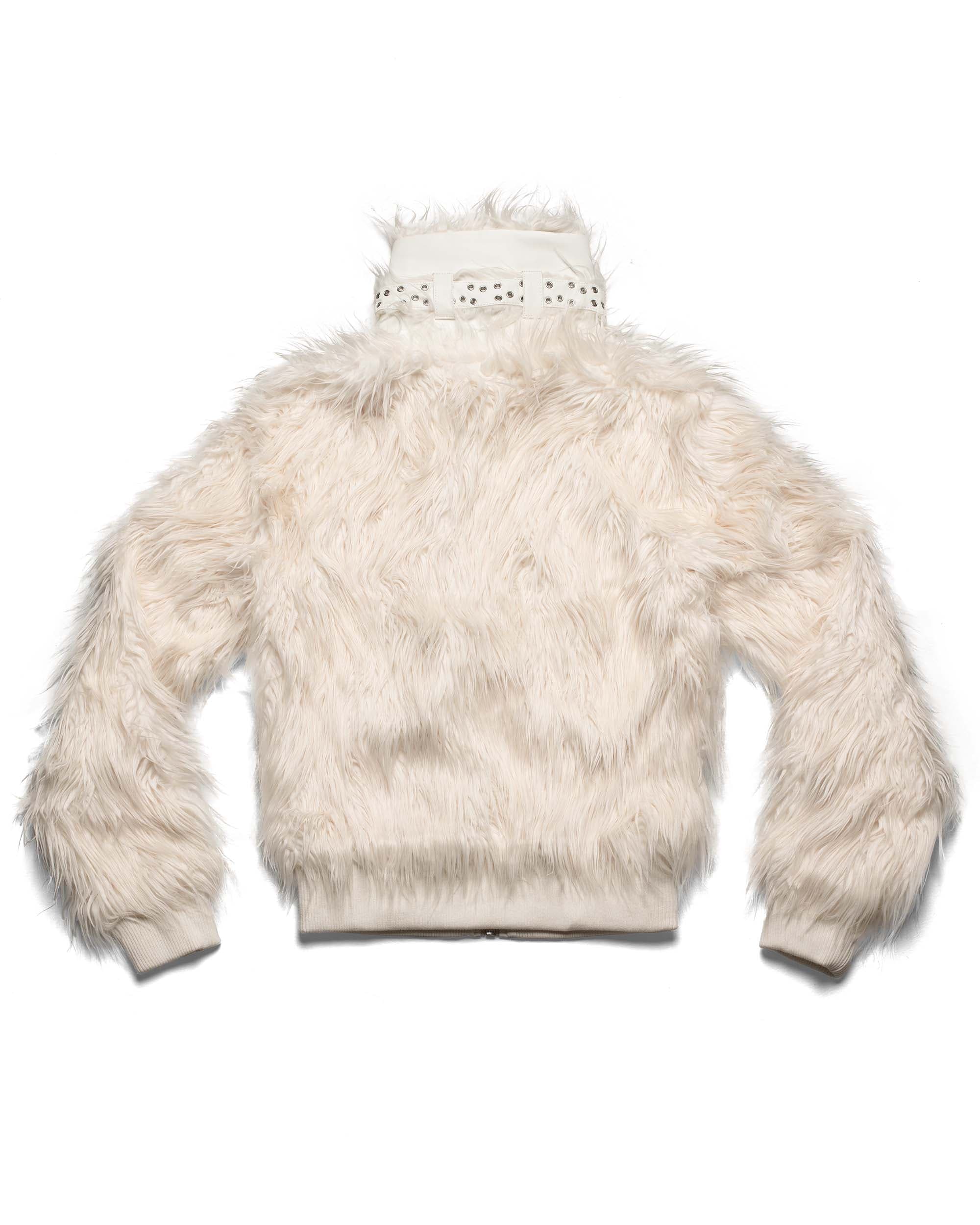Tundra White Fur Bomber 10