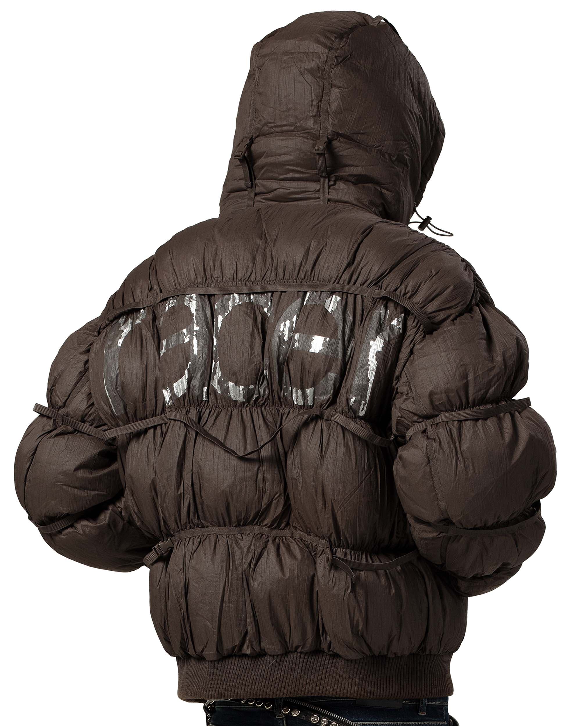 Brown Puffer Jacket X by Racer Worldwide®