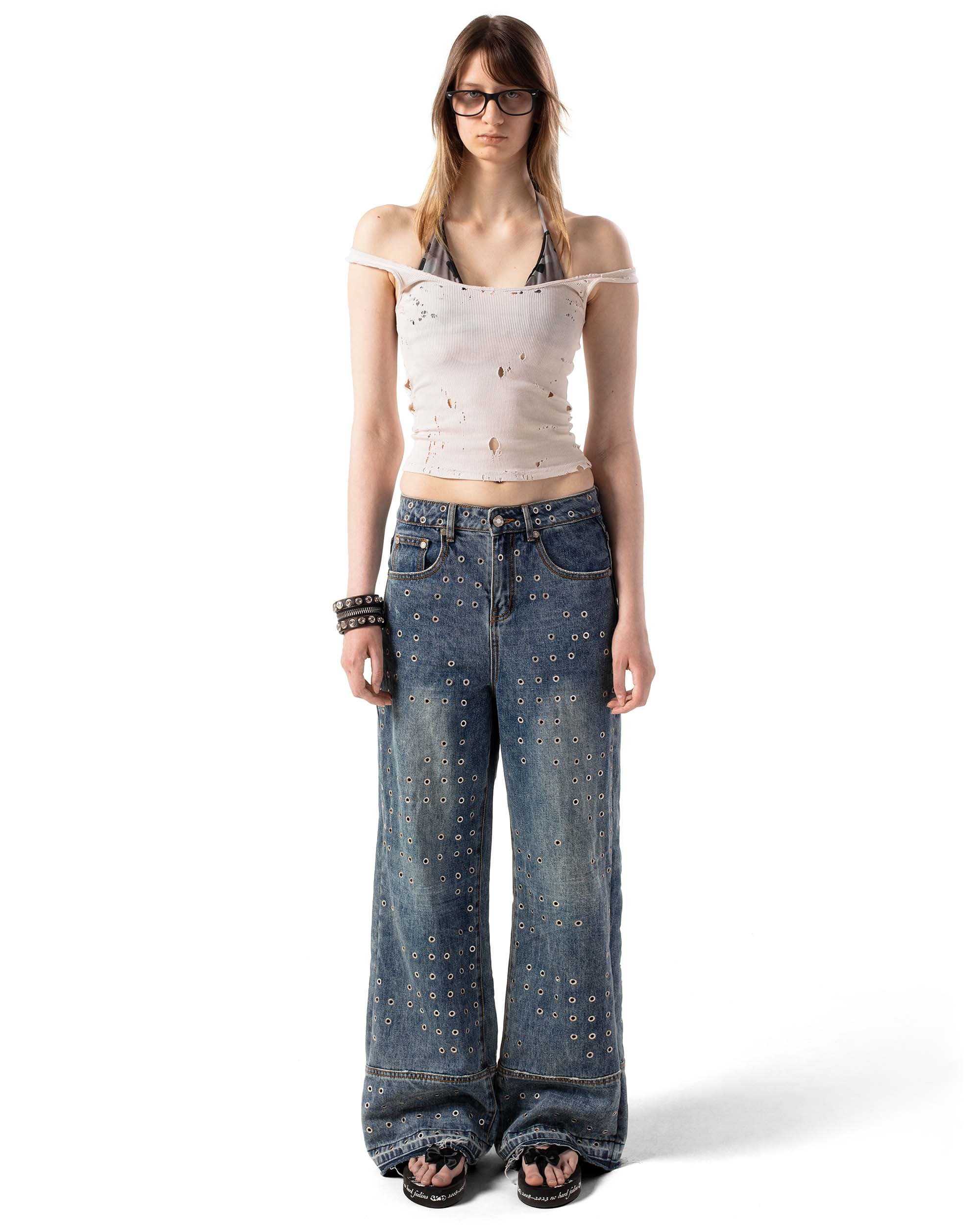 Blue Eyelet Denim by Racer Worldwide®