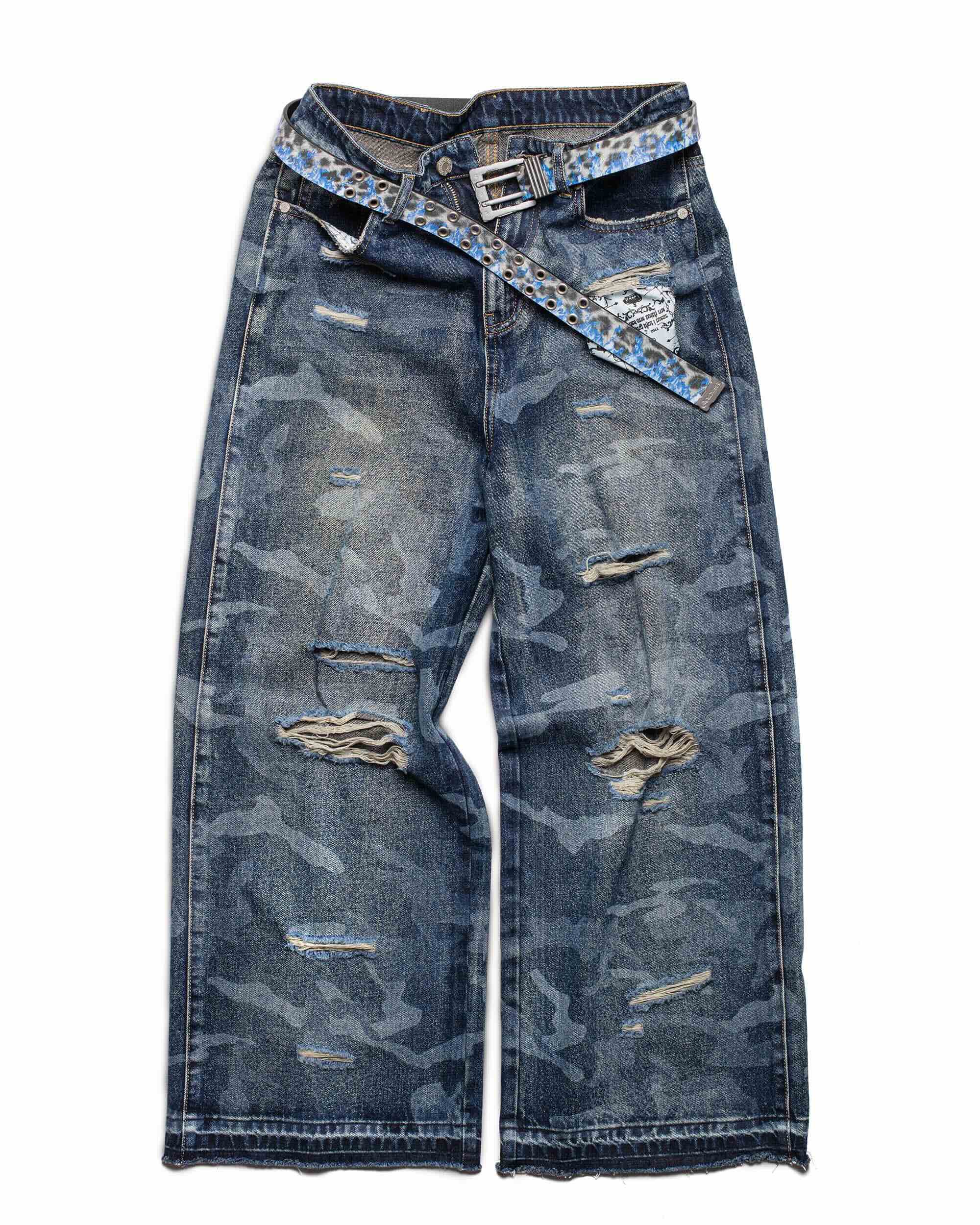 Blue Camo Engraved Denim by Racer Worldwide®