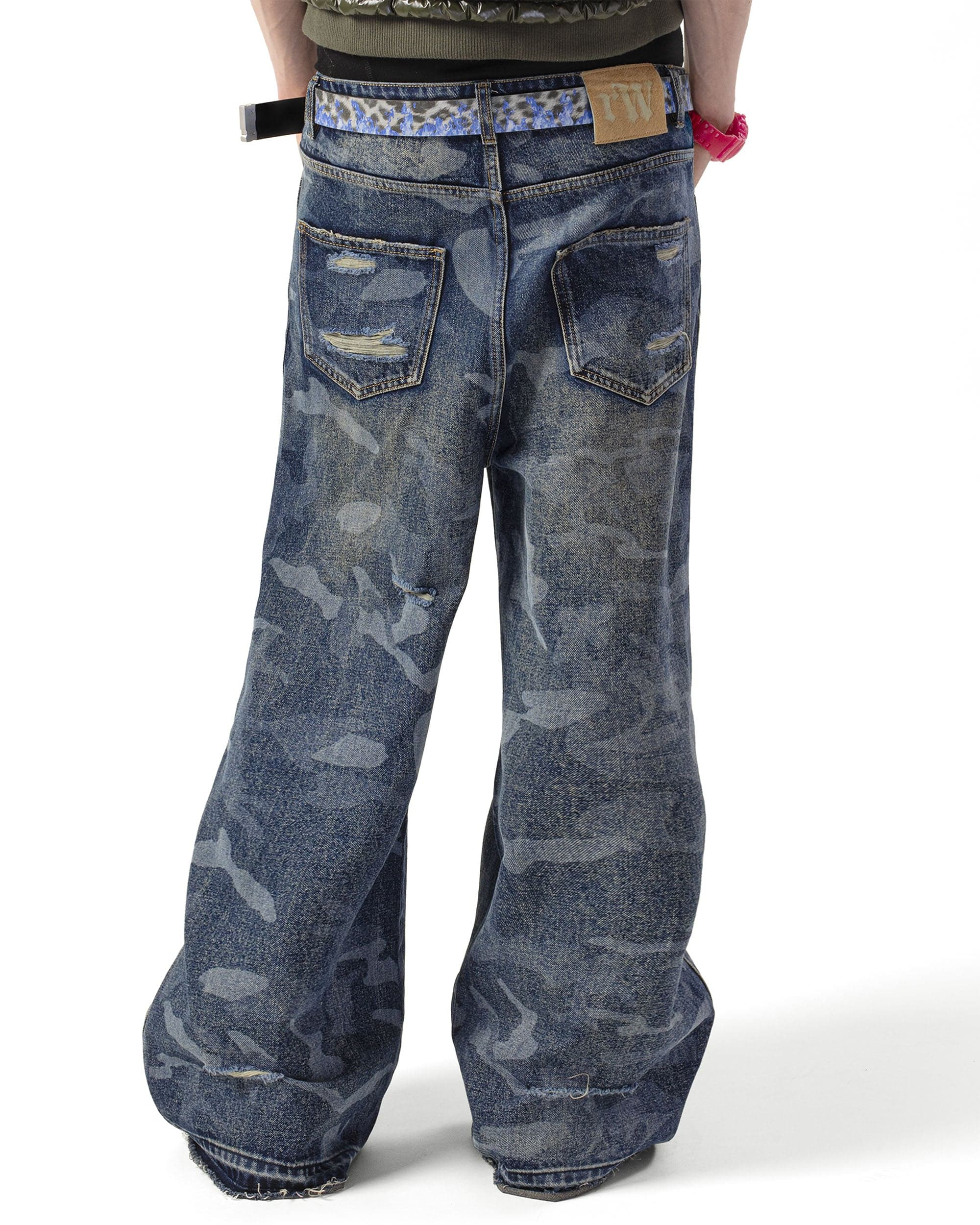 Blue Camo Engraved Denim 3