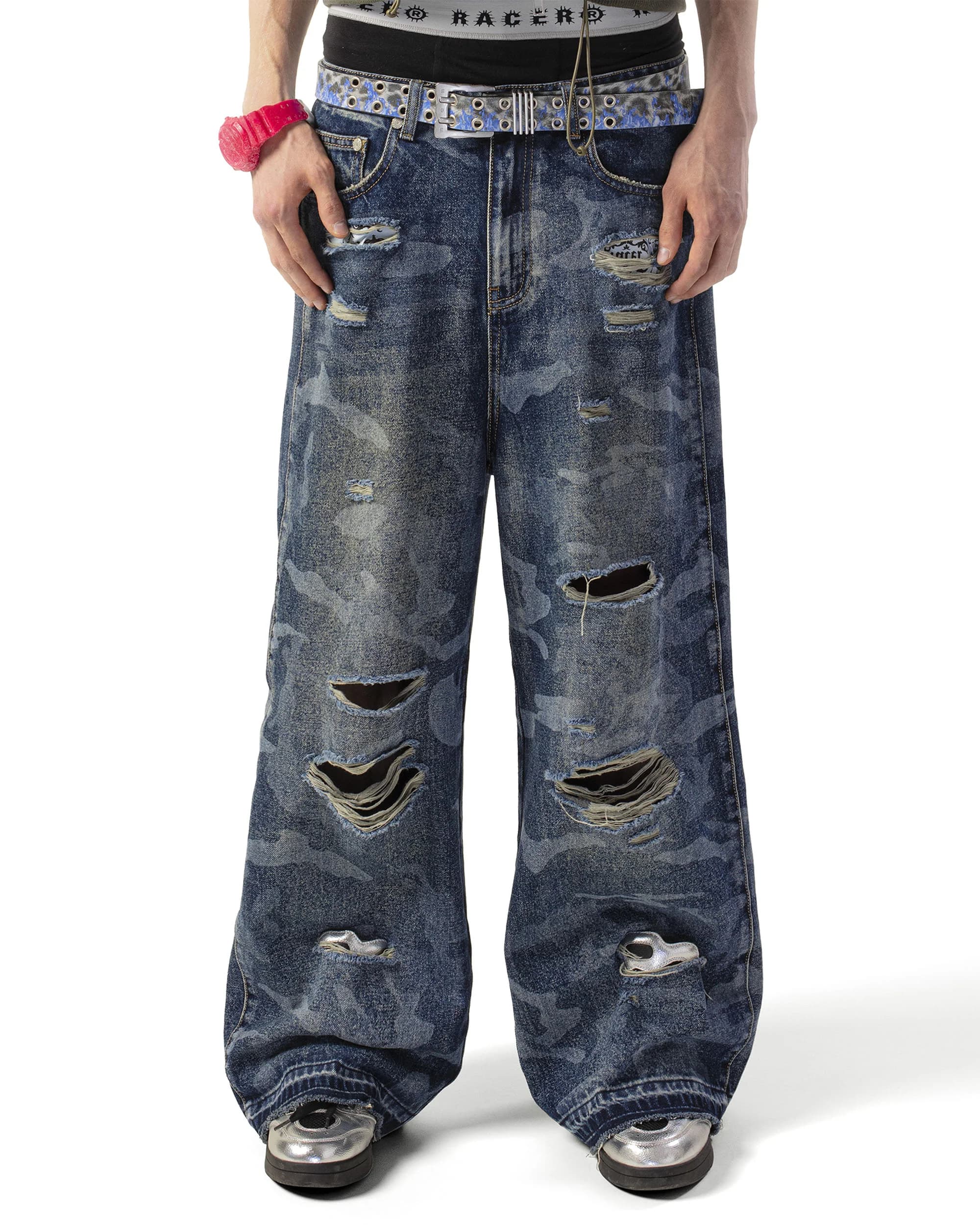 Blue Camo Engraved Denim 2