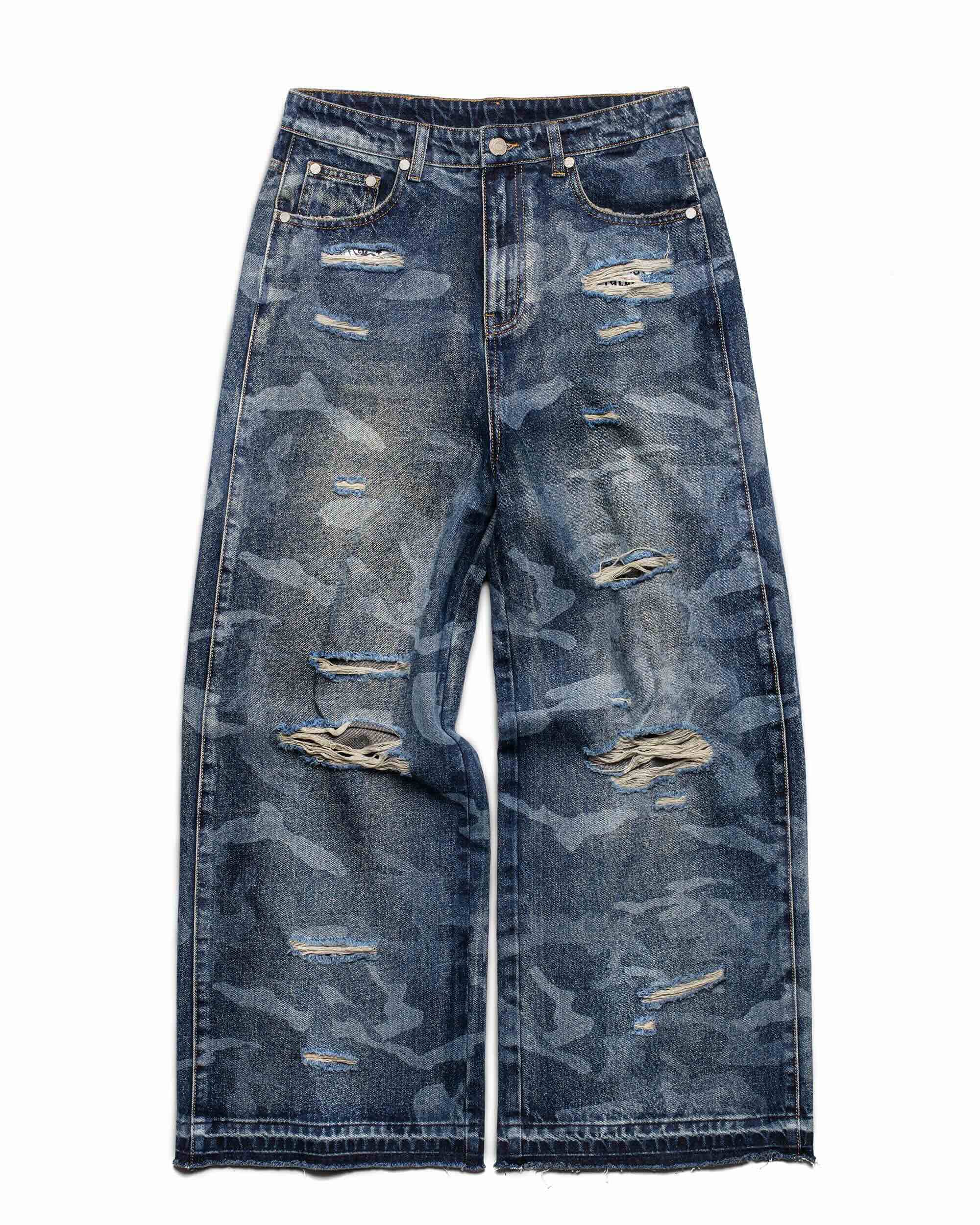 Blue Camo Engraved Denim 7