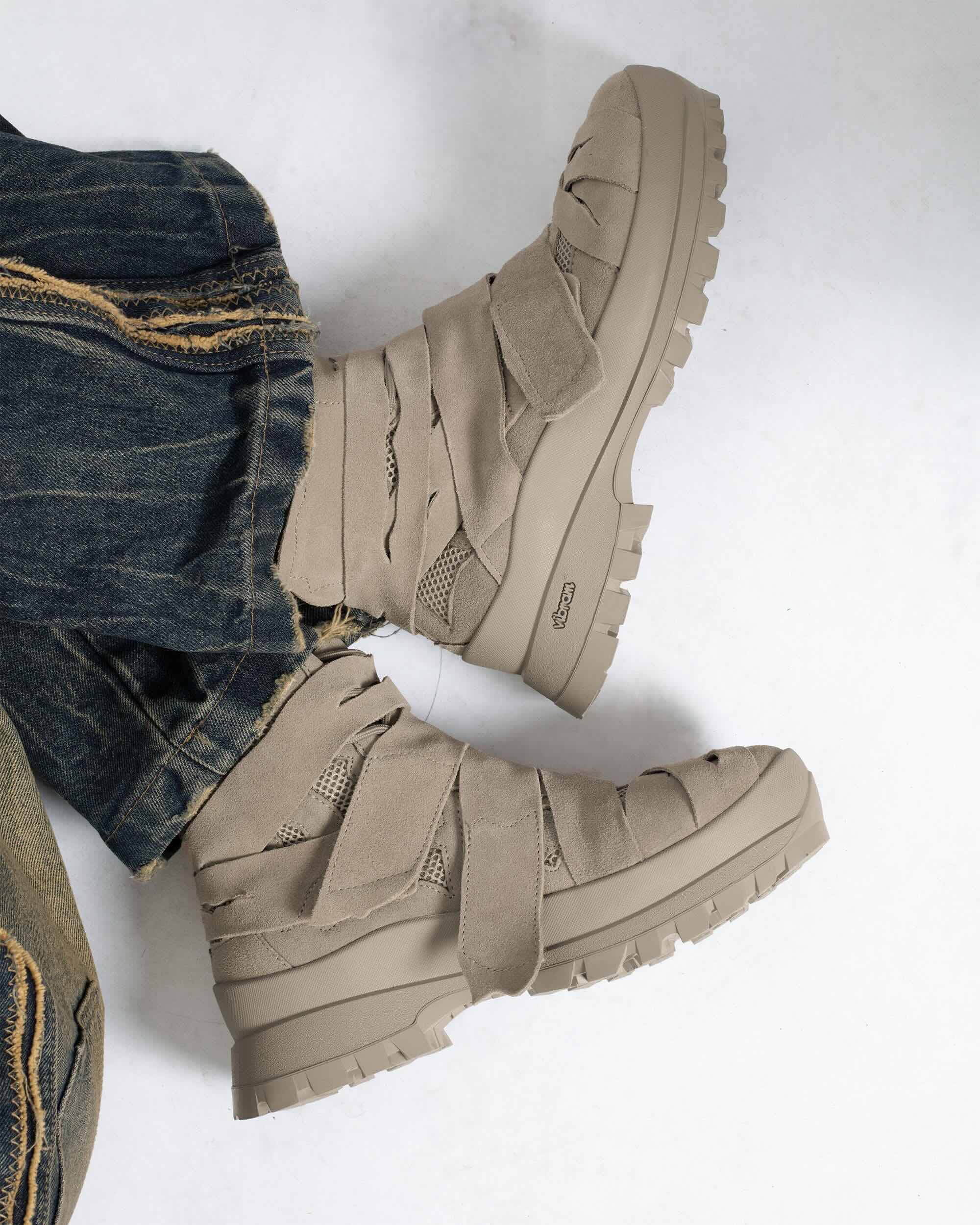 Beige Vibram® Desert Boots by Racer Worldwide®