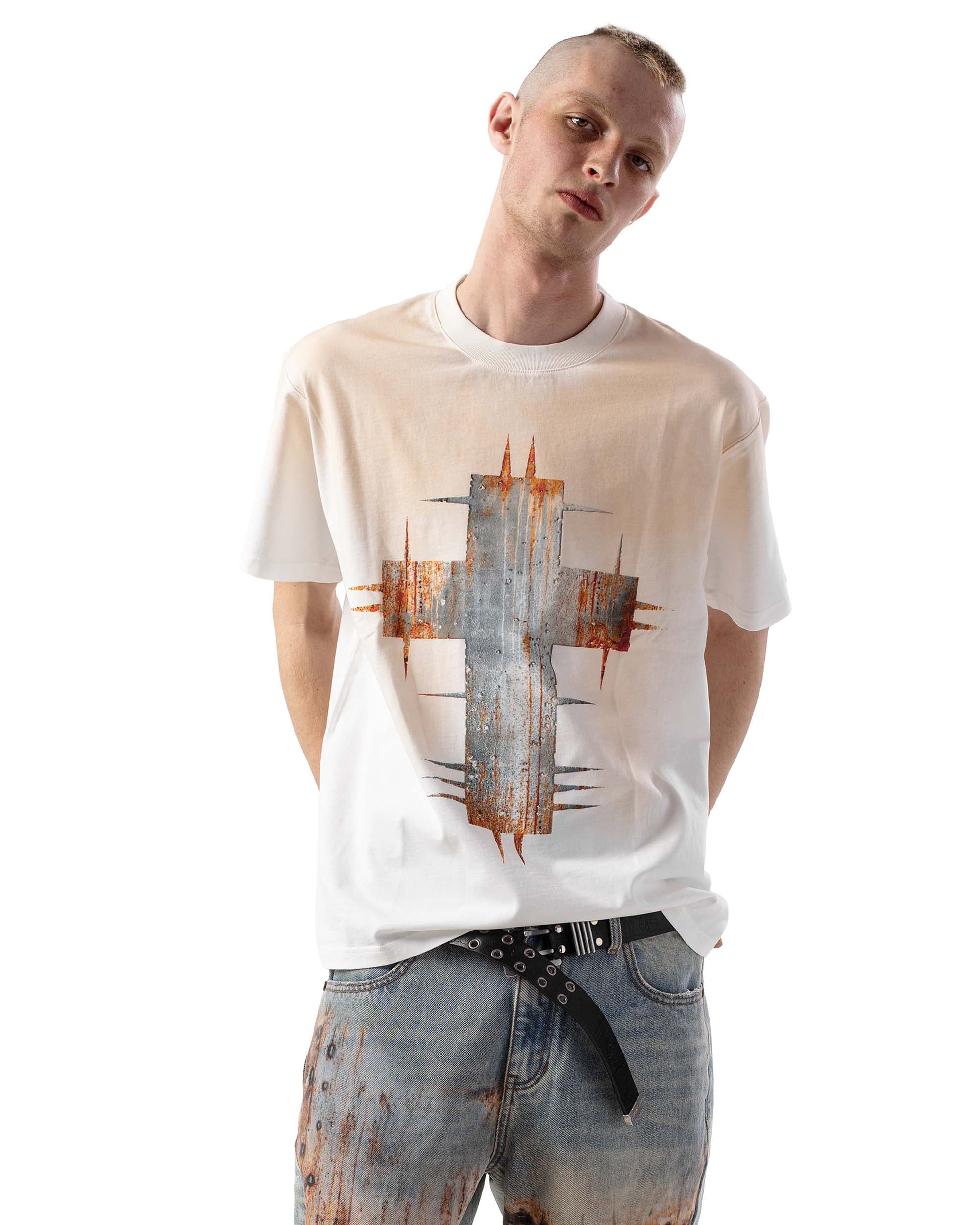 White Rust Cross T-Shirt by Racer Worldwide®