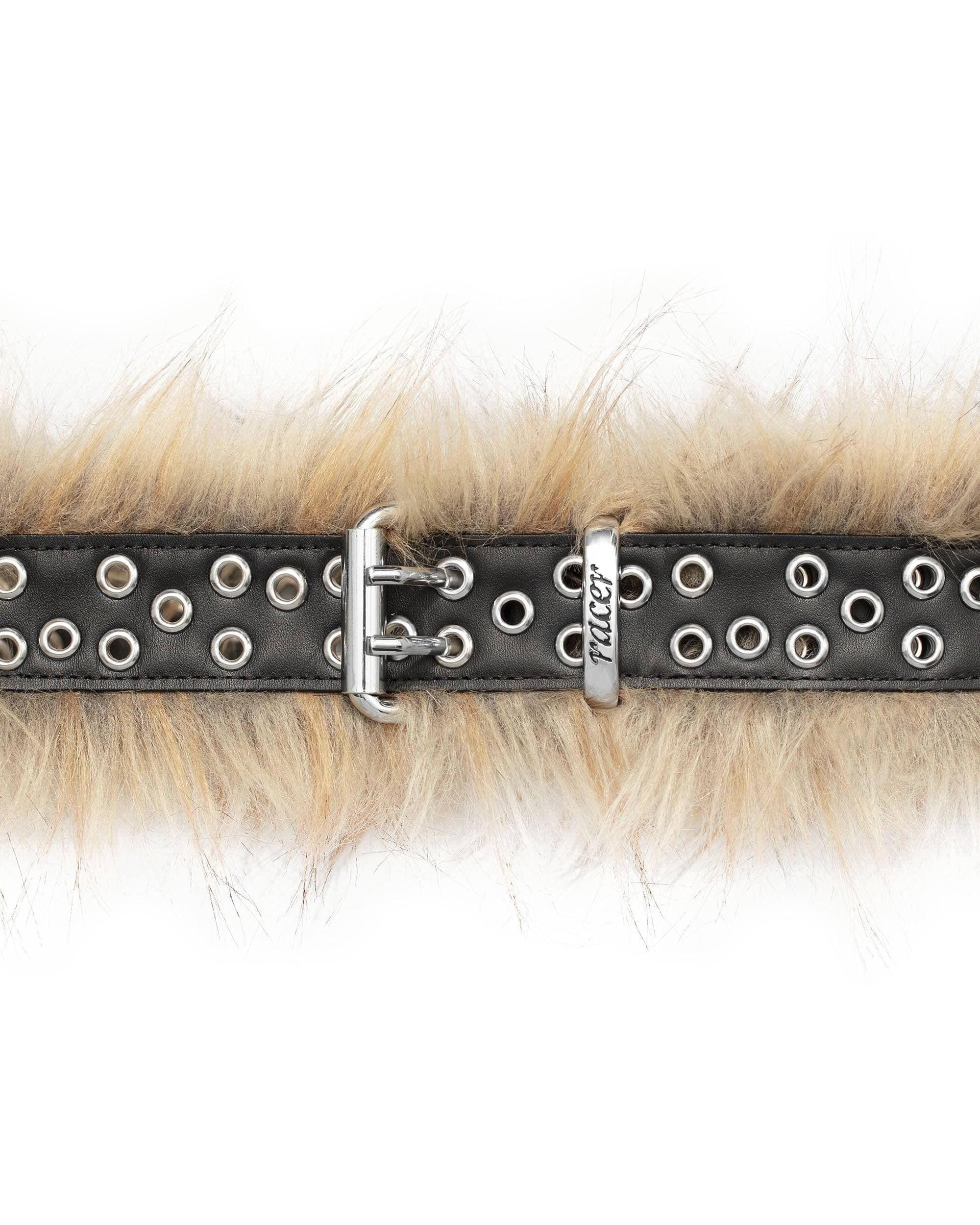 Fur Leather Belt 2