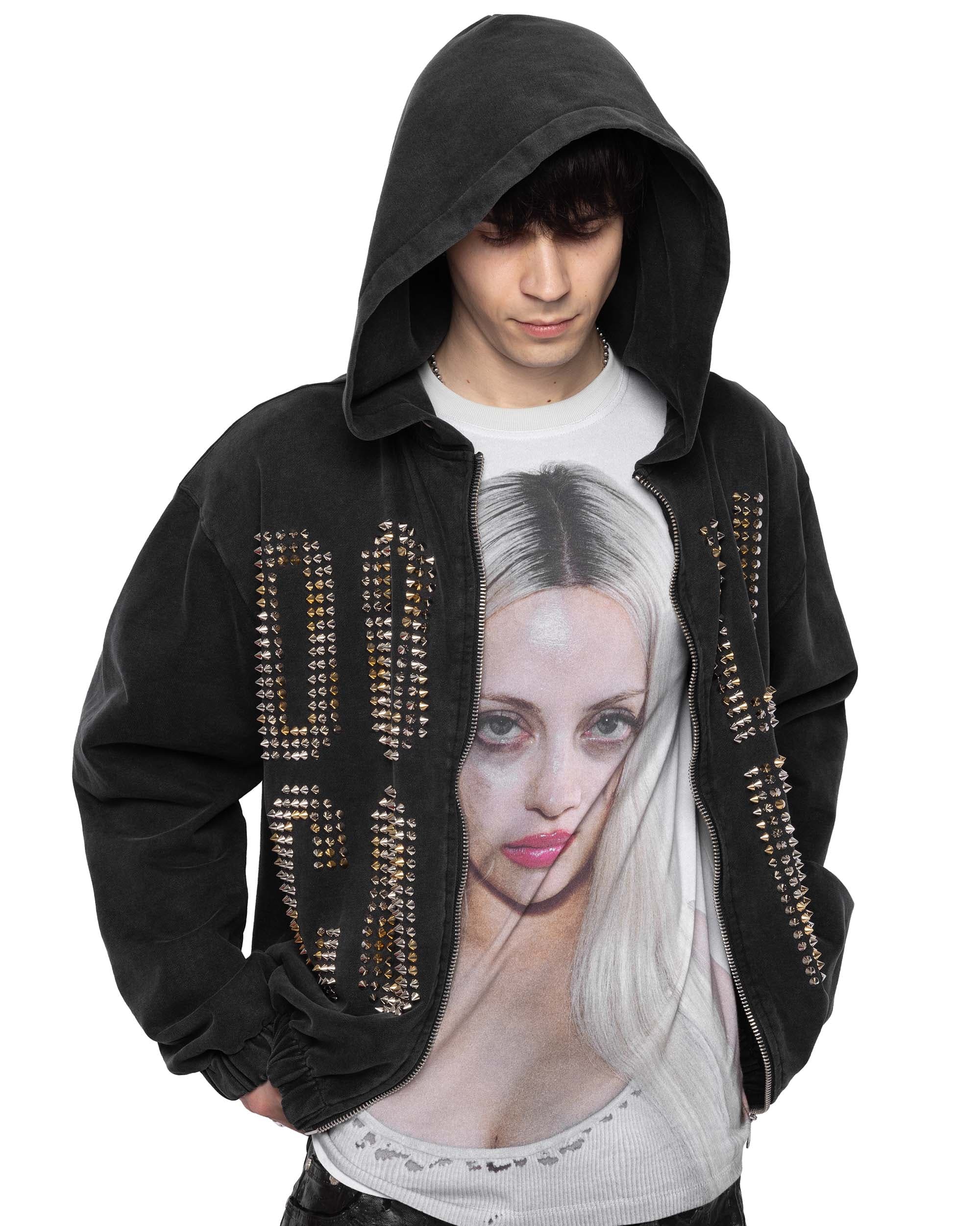Doll Core Black Spike Hoodie 7