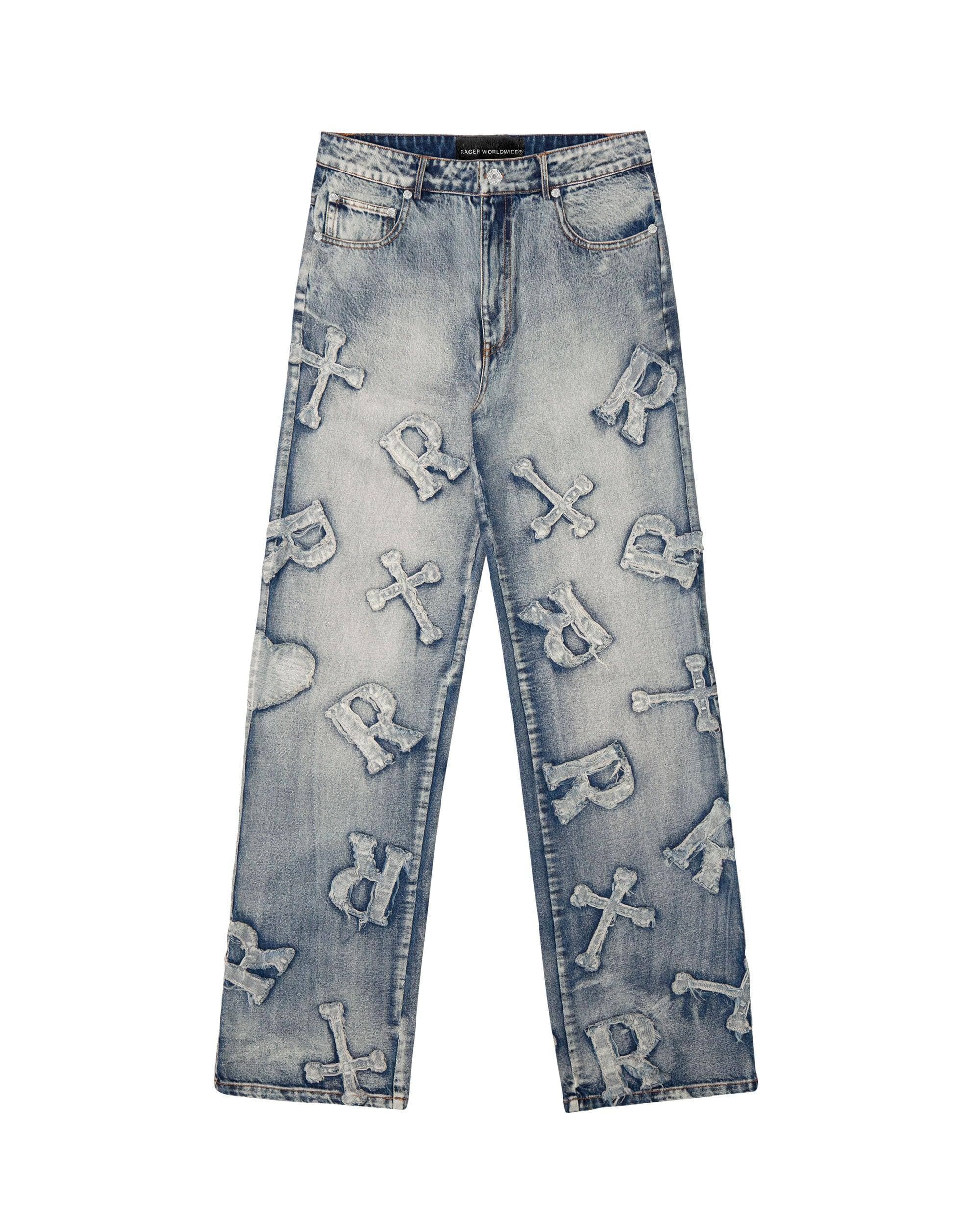 Washed Ice Patch Jeans by Racer Worldwide®
