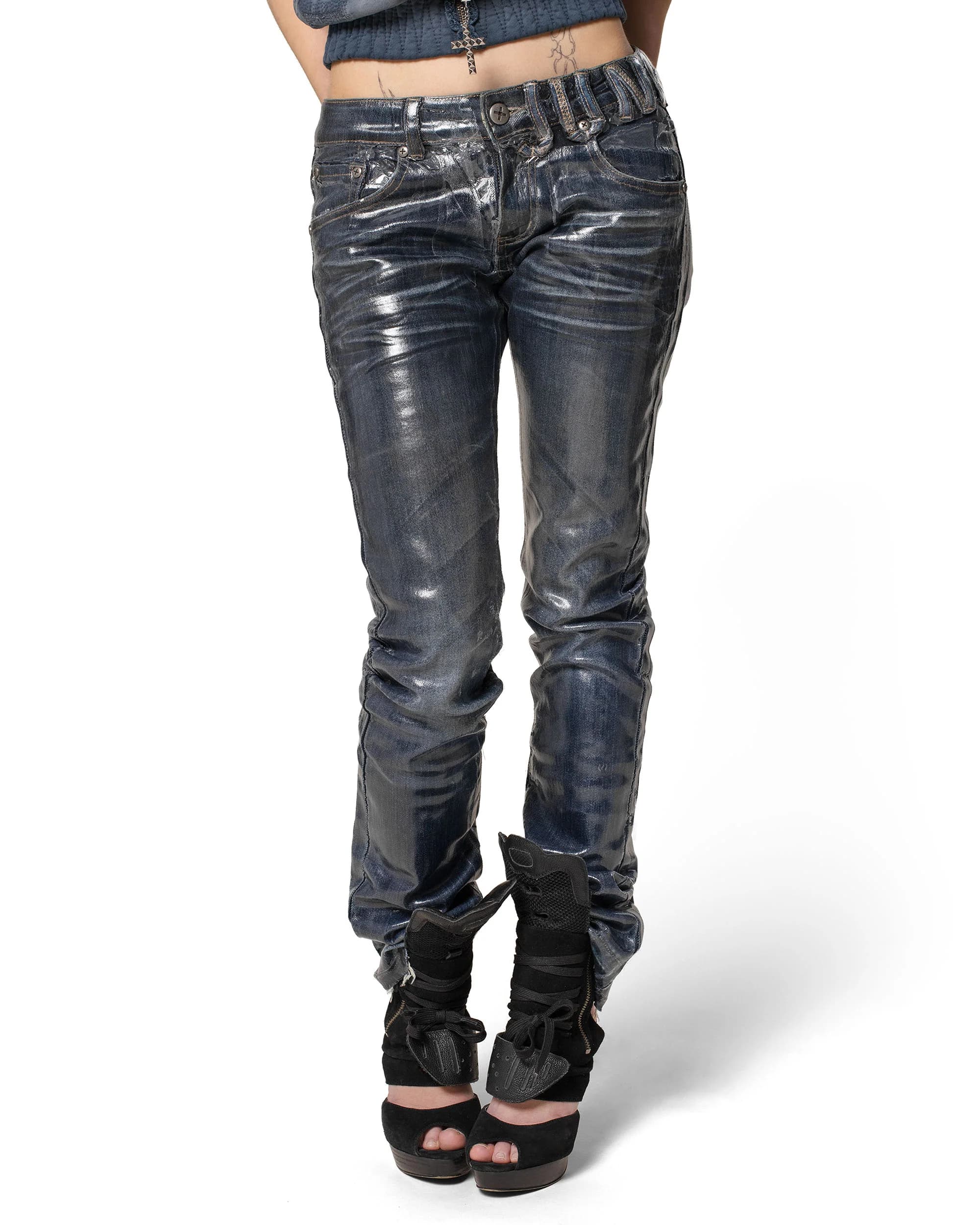 Waxed Slim Gloss Denim by Racer Worldwide®