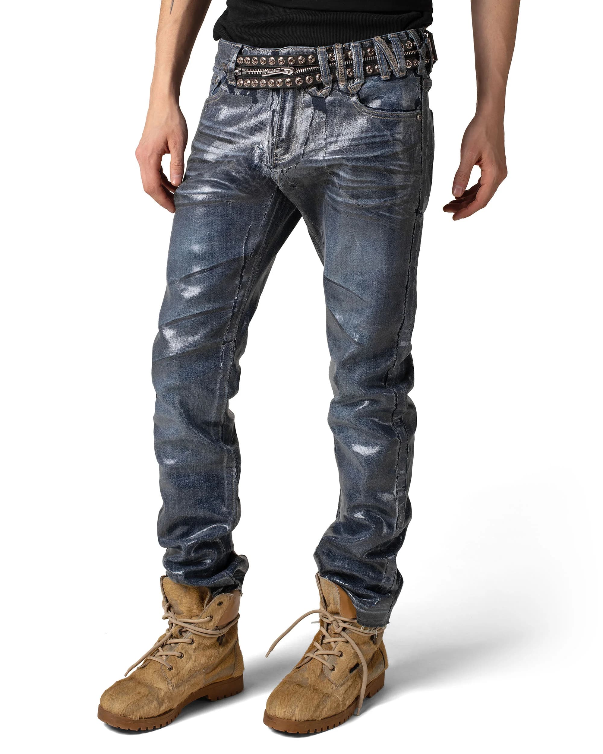 Waxed Slim Gloss Denim by Racer Worldwide®