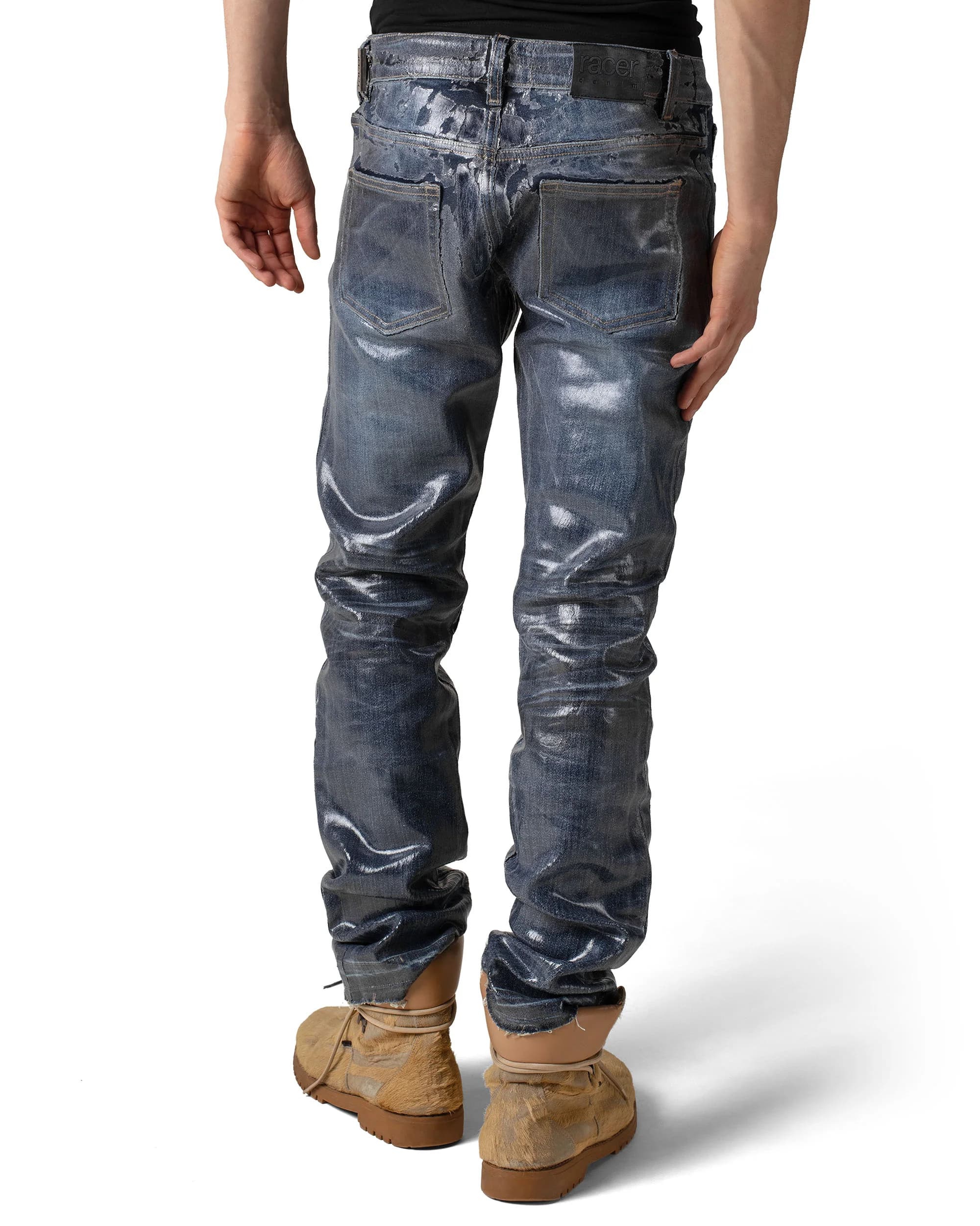 Waxed Slim Gloss Denim by Racer Worldwide®