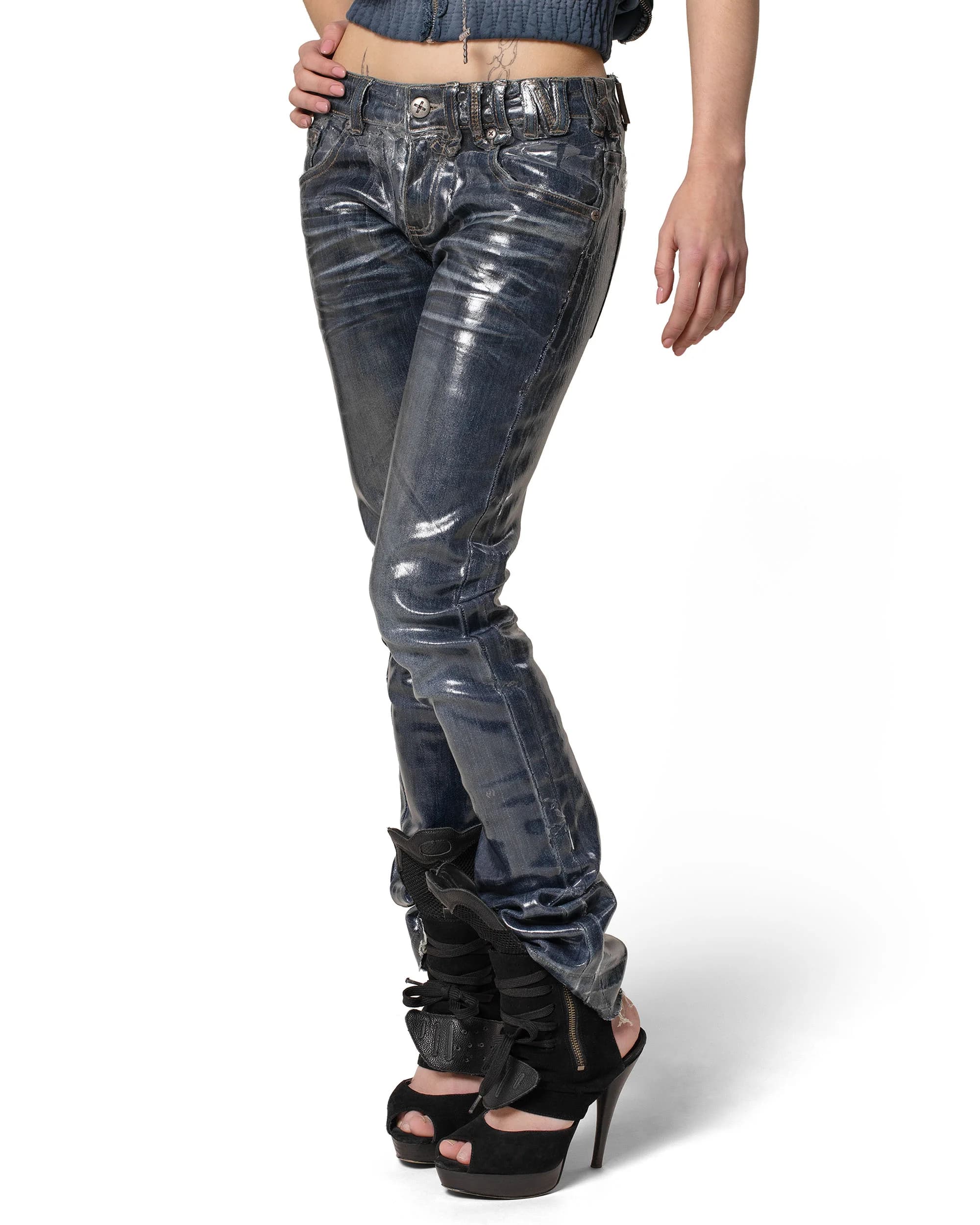 Waxed Slim Gloss Denim by Racer Worldwide®