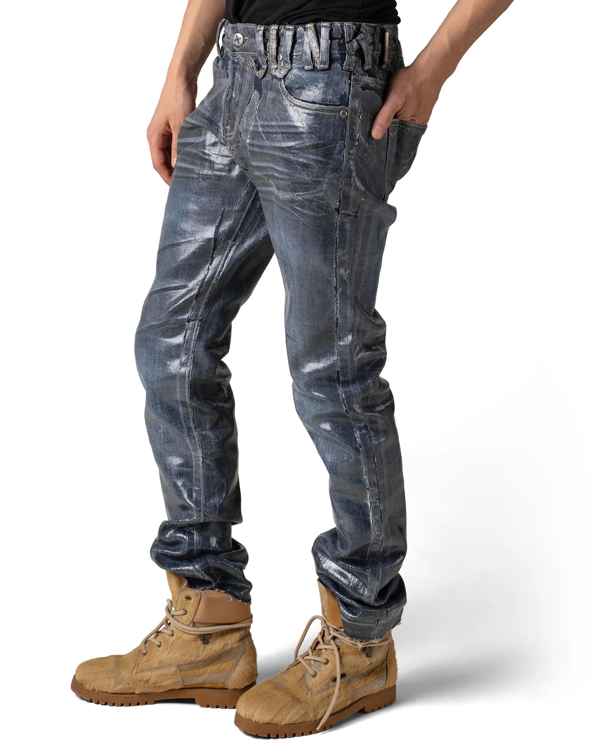 Waxed Slim Gloss Denim by Racer Worldwide®