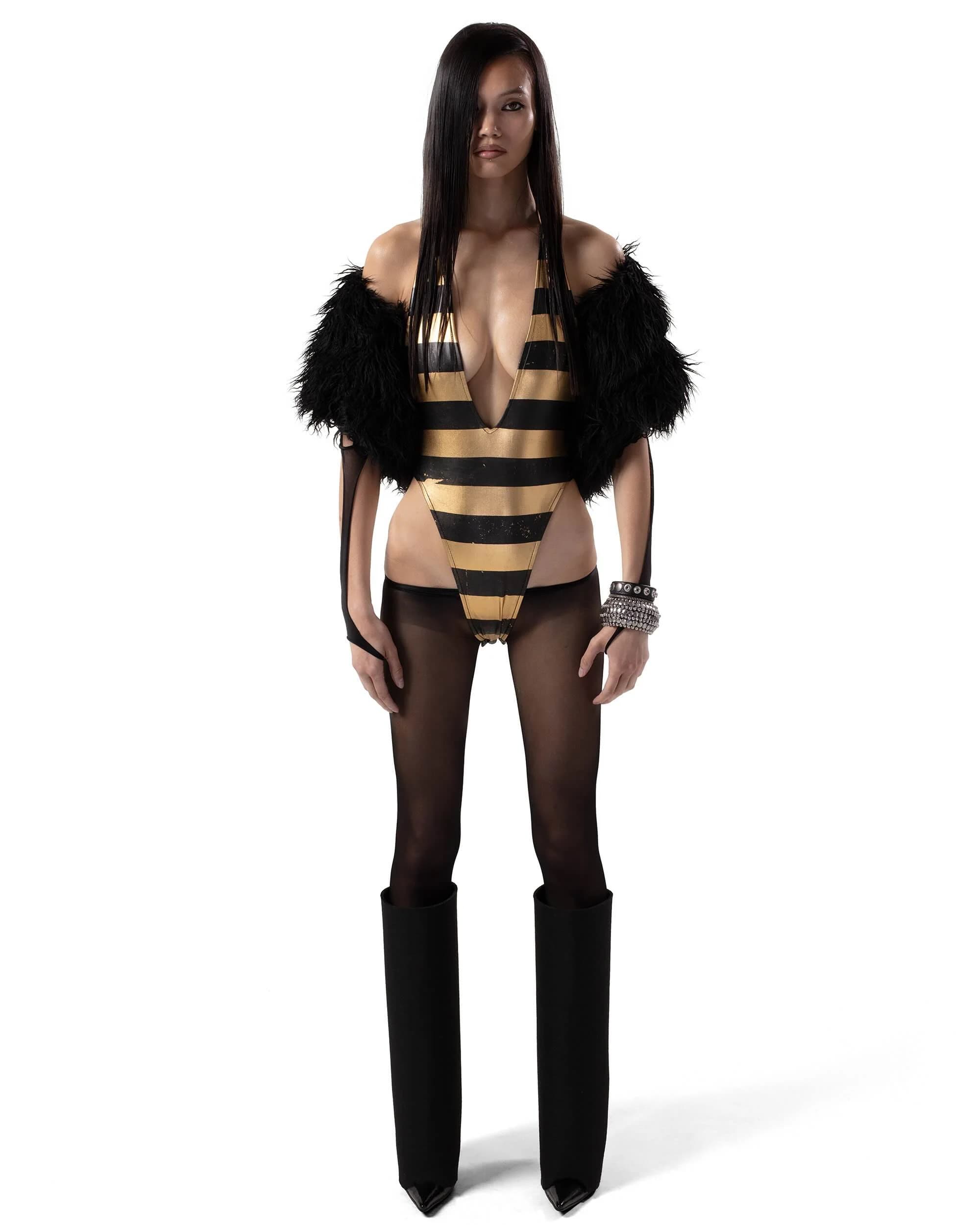 Gold Stripe Bodysuit 4