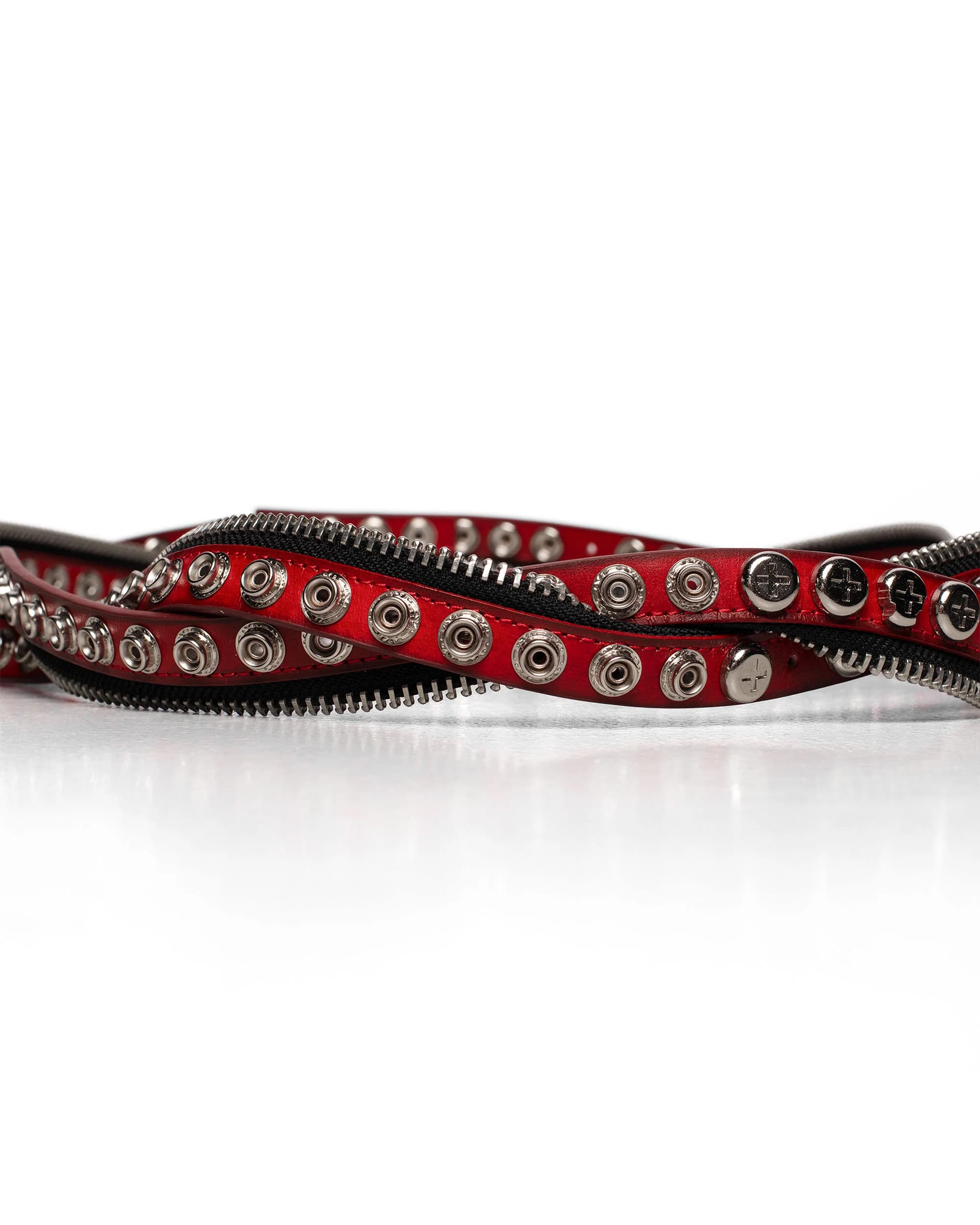 Red Split Button Belt 3