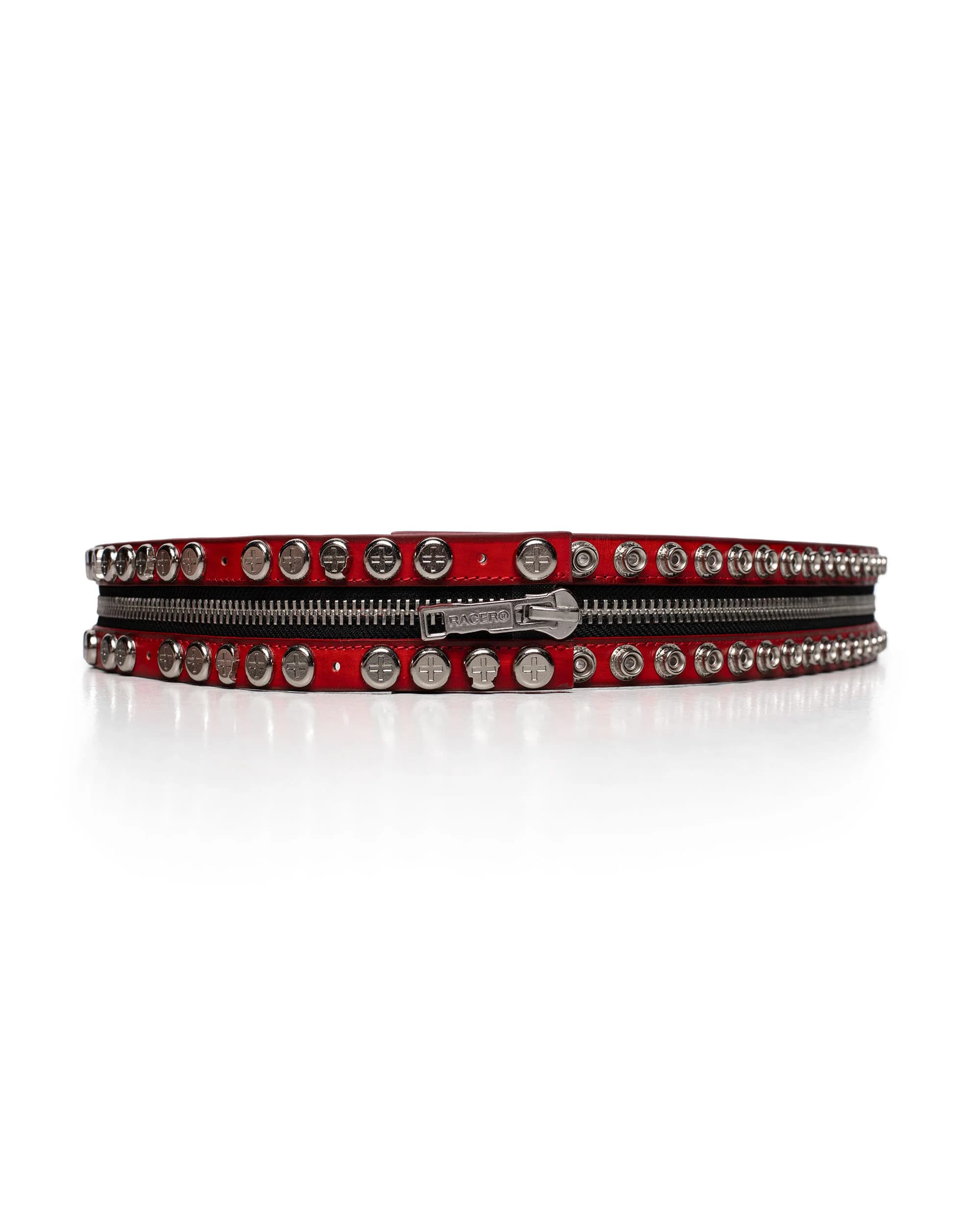 Red Split Button Belt 7