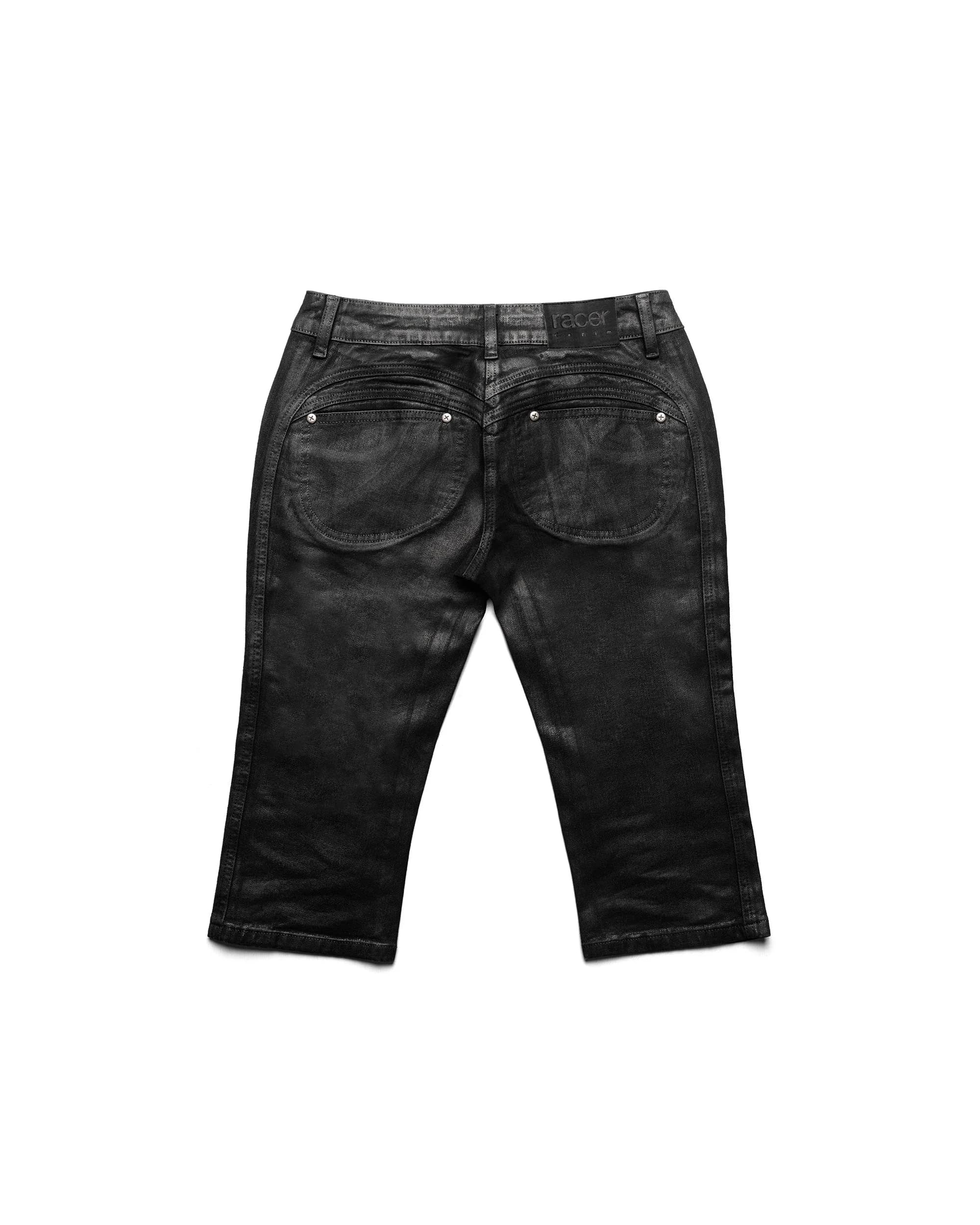 Waxed Denim Curve Capri 4